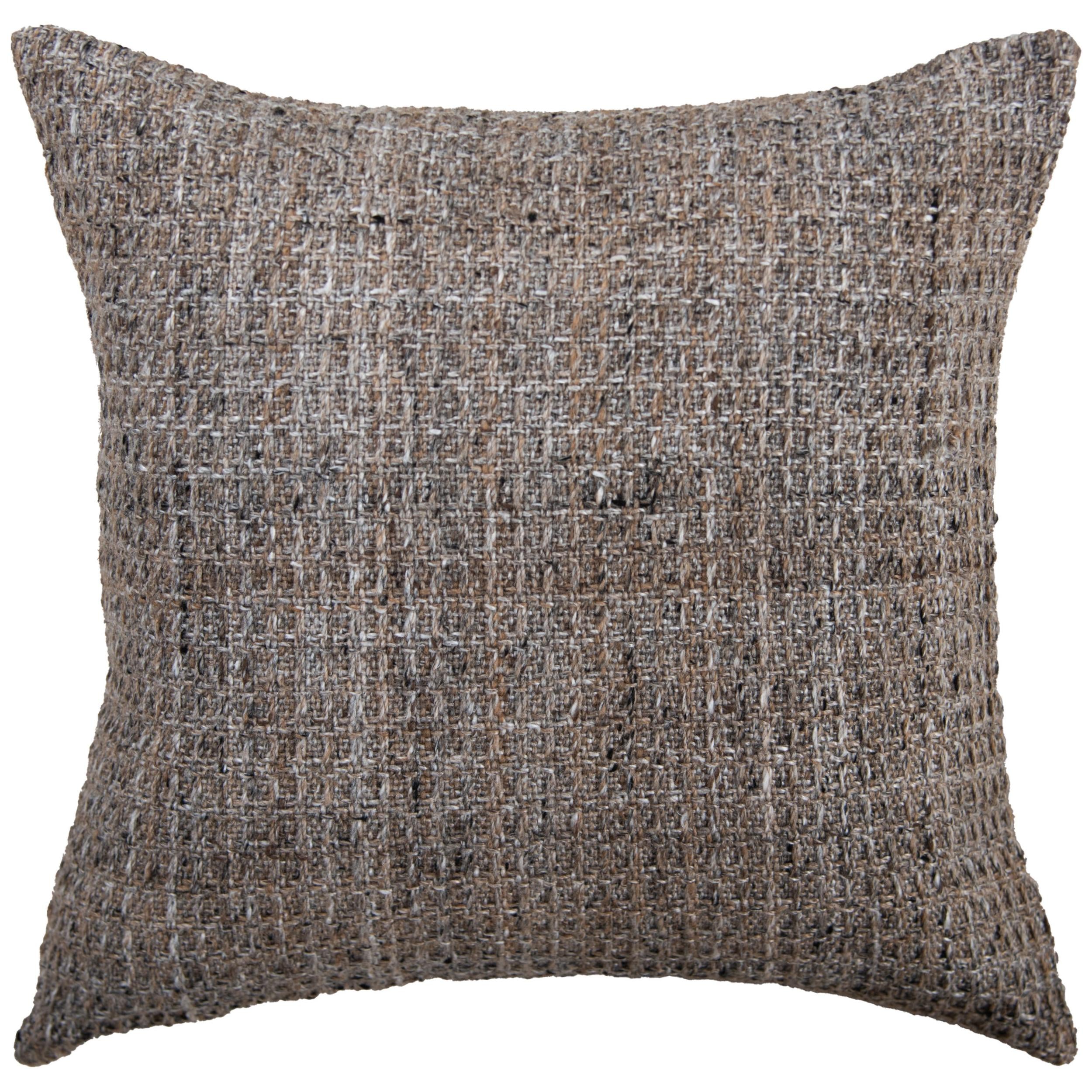 Indoor/Outdoor Solid Woven Yarn Decorative Throw Pillow