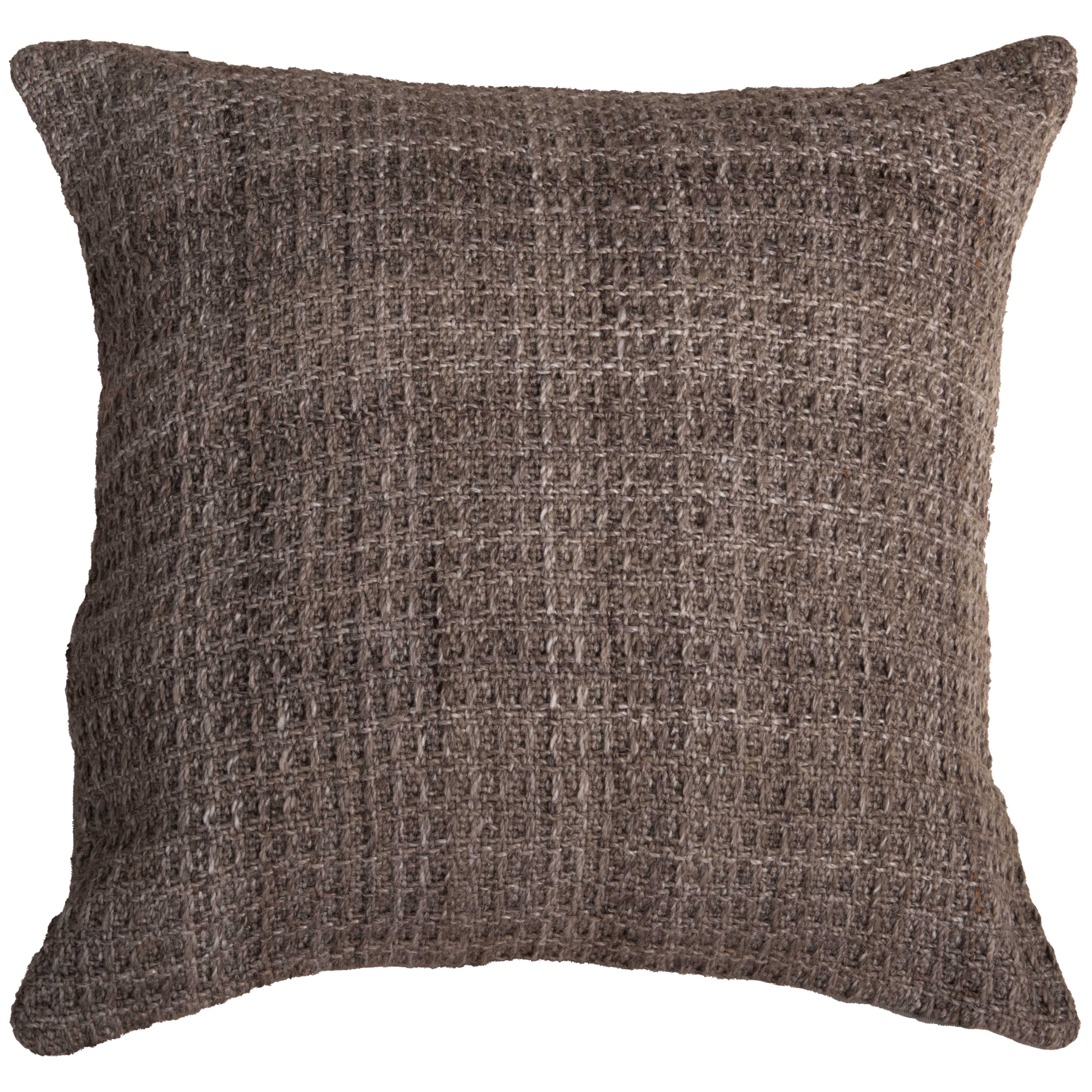 Indoor/Outdoor Solid Woven Yarn Decorative Throw Pillow