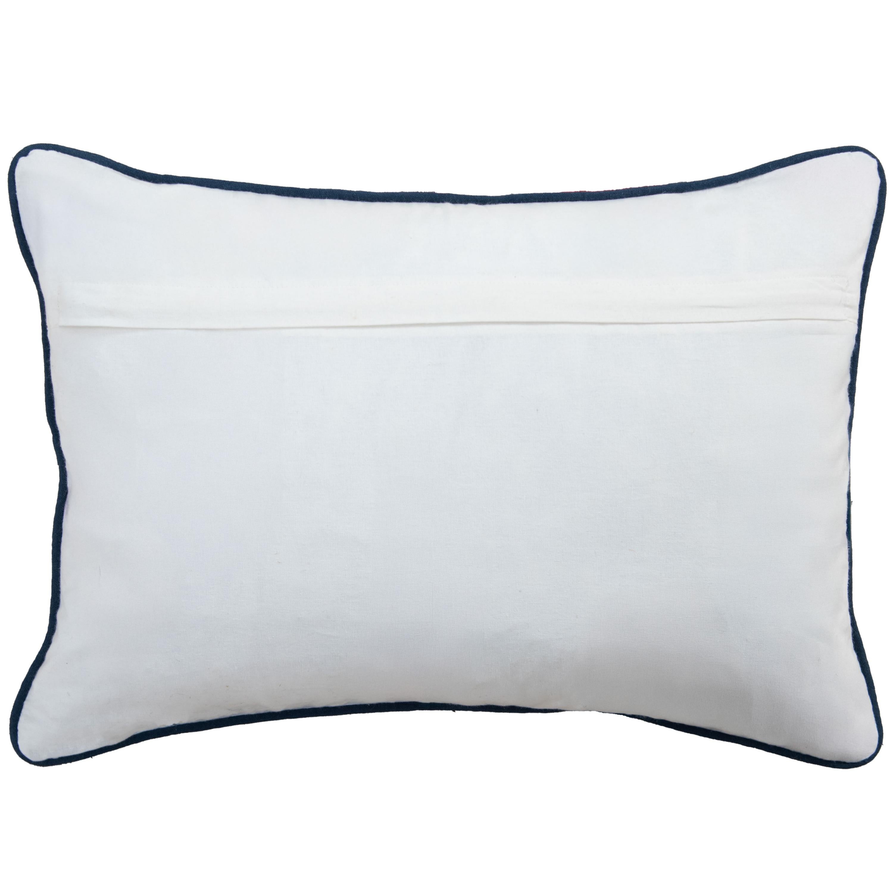 Cotton Velvet Embroidered Botanical Decorative Throw Pillow