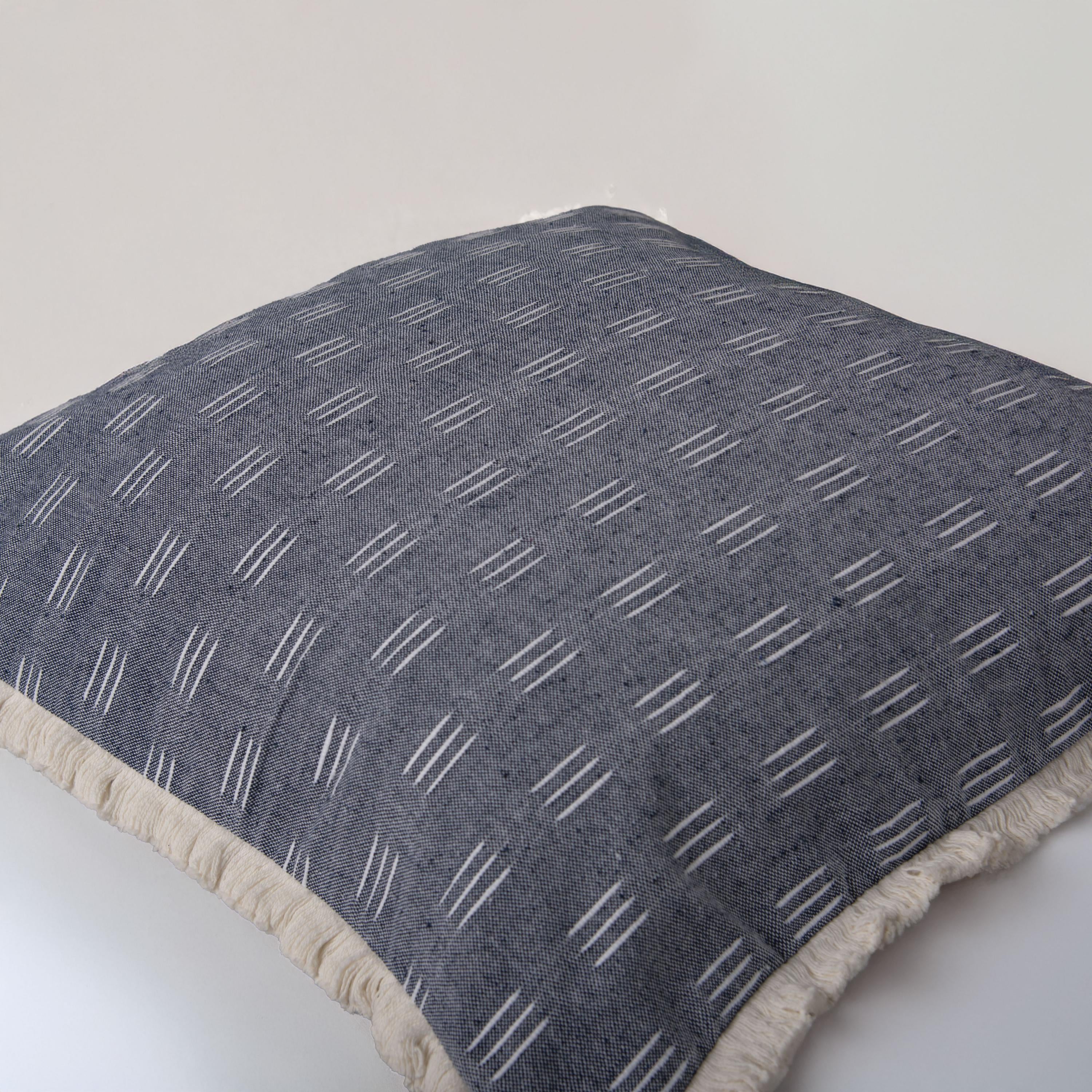 Fringed Printed Decorative Throw Pillow