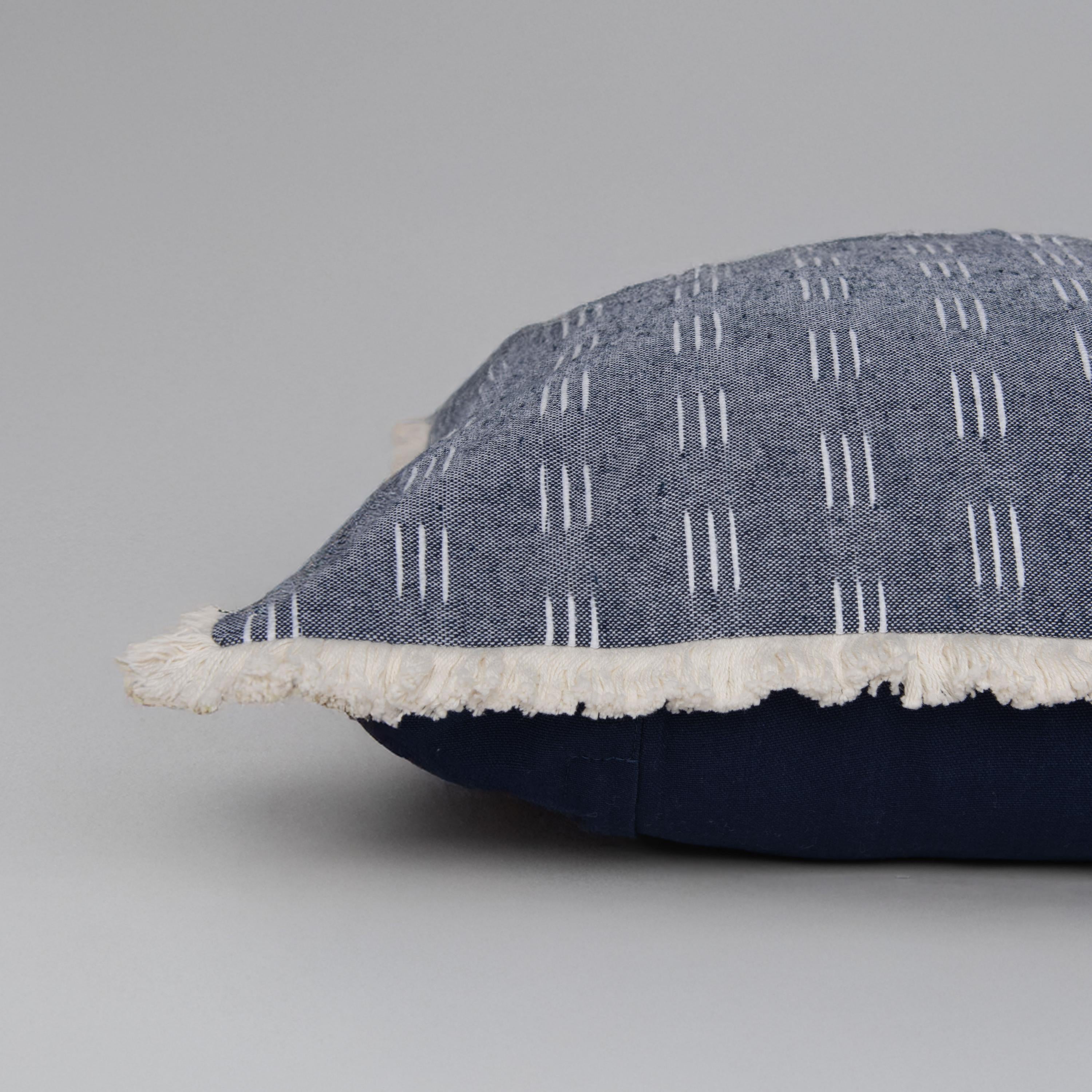Fringed Printed Decorative Throw Pillow