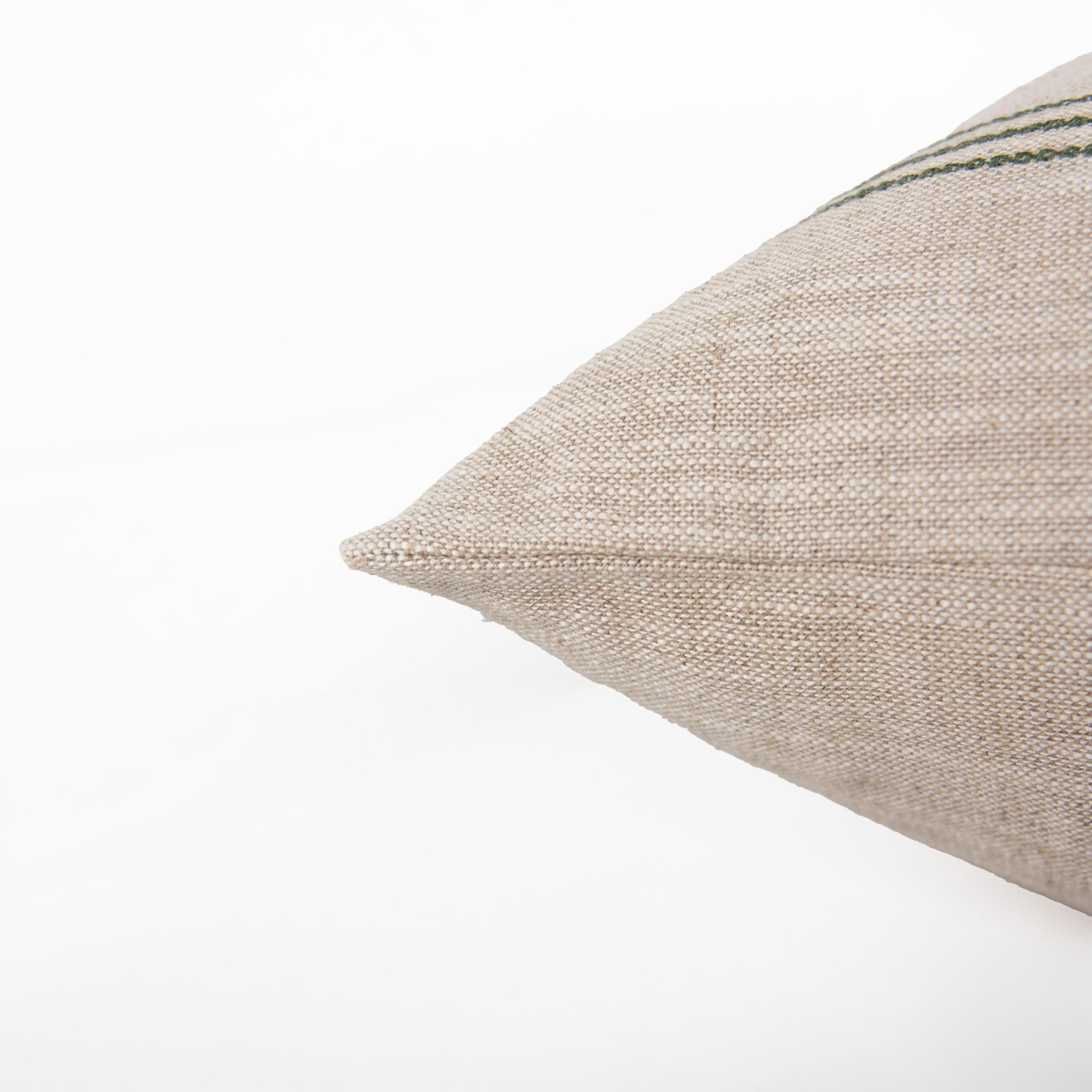 Woven Linen Stripe Decorative Throw Pillow