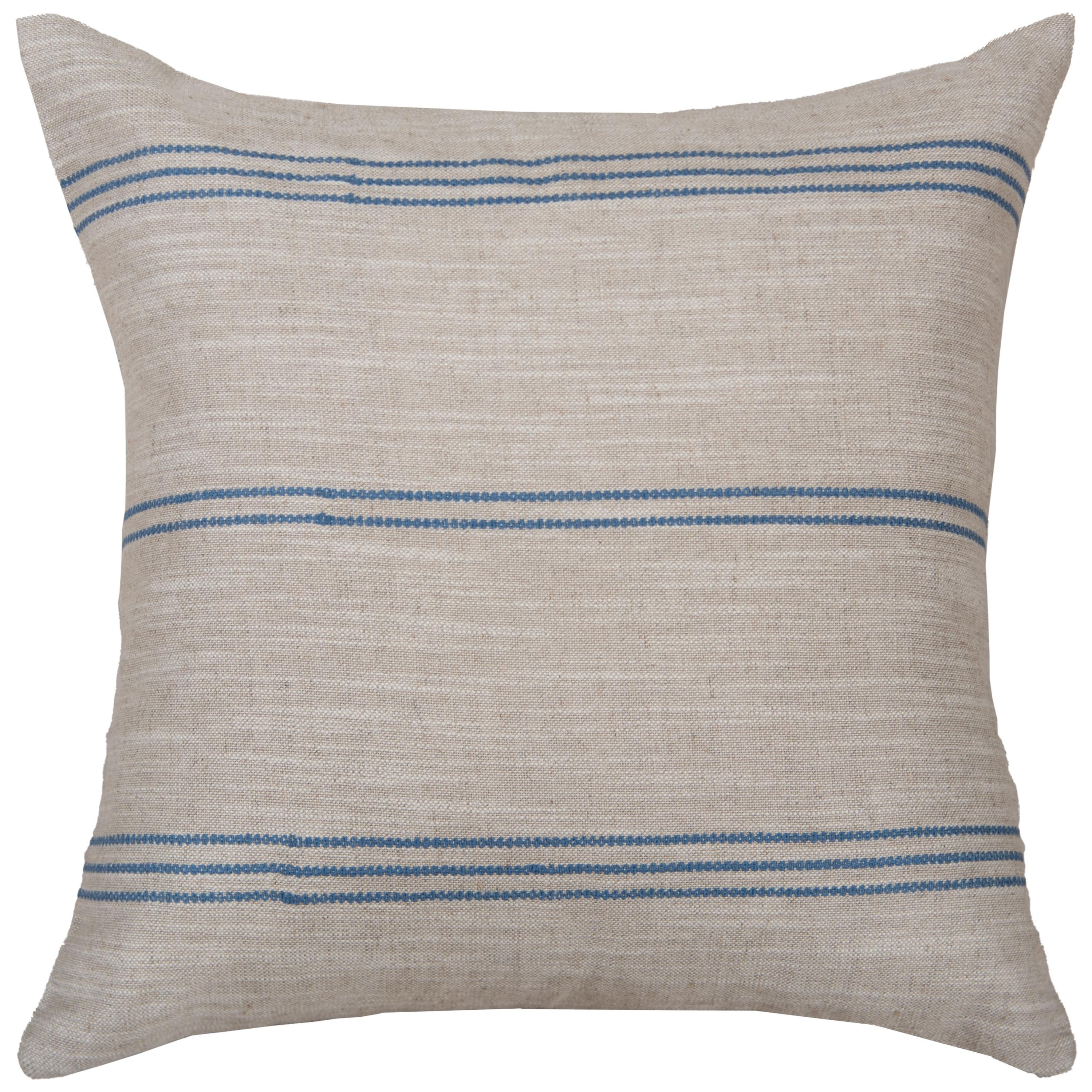 Woven Linen Stripe Decorative Throw Pillow