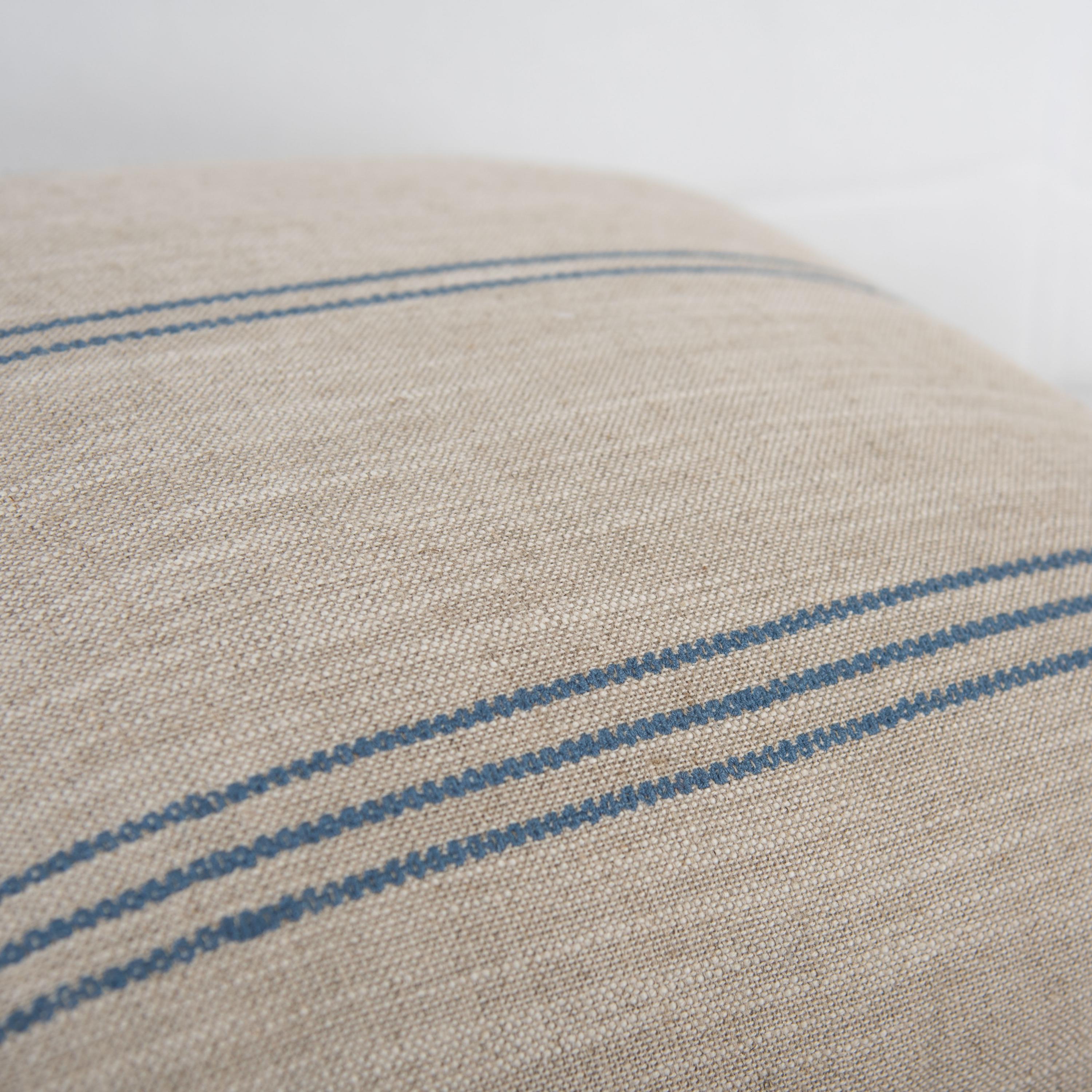 Woven Linen Stripe Decorative Throw Pillow