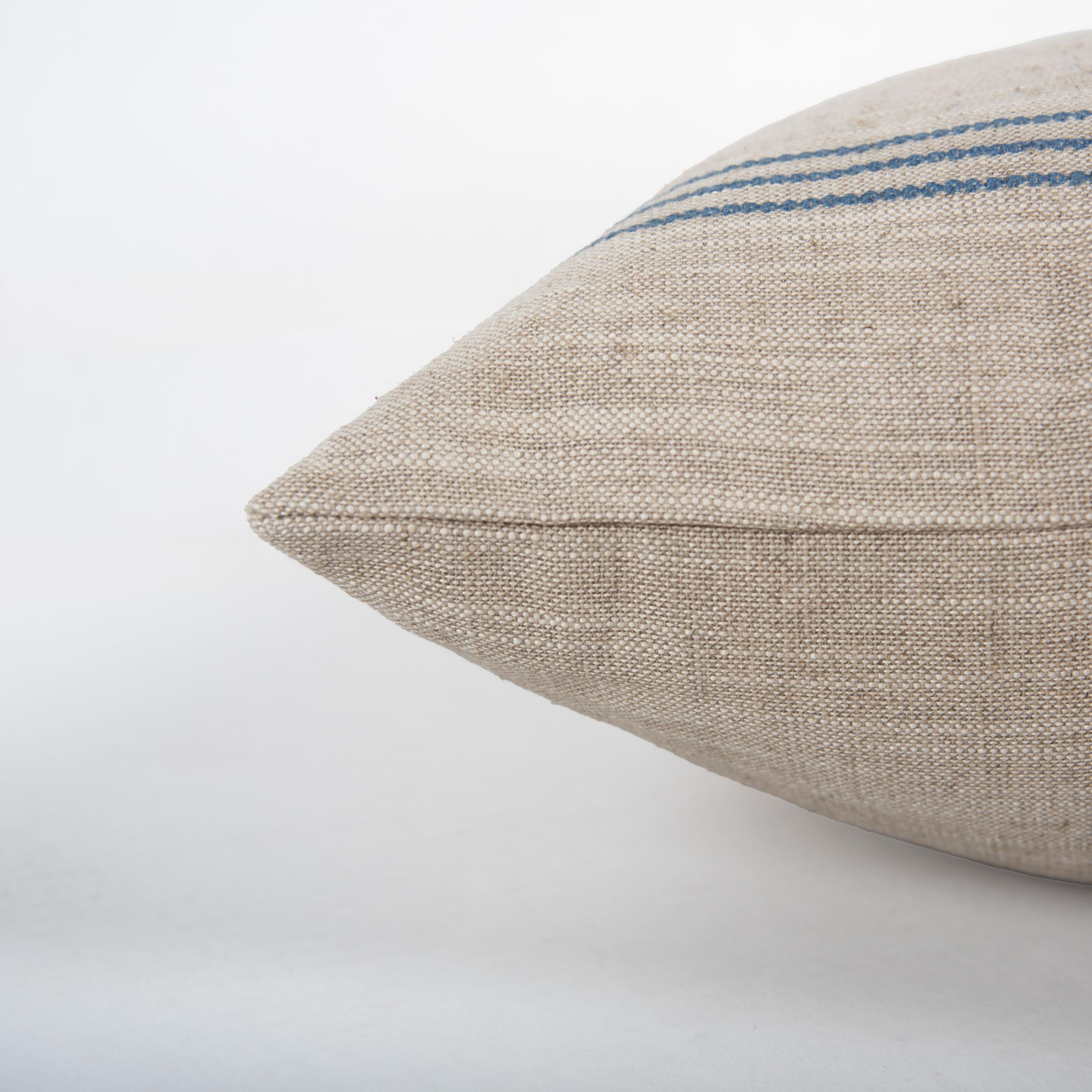 Woven Linen Stripe Decorative Throw Pillow
