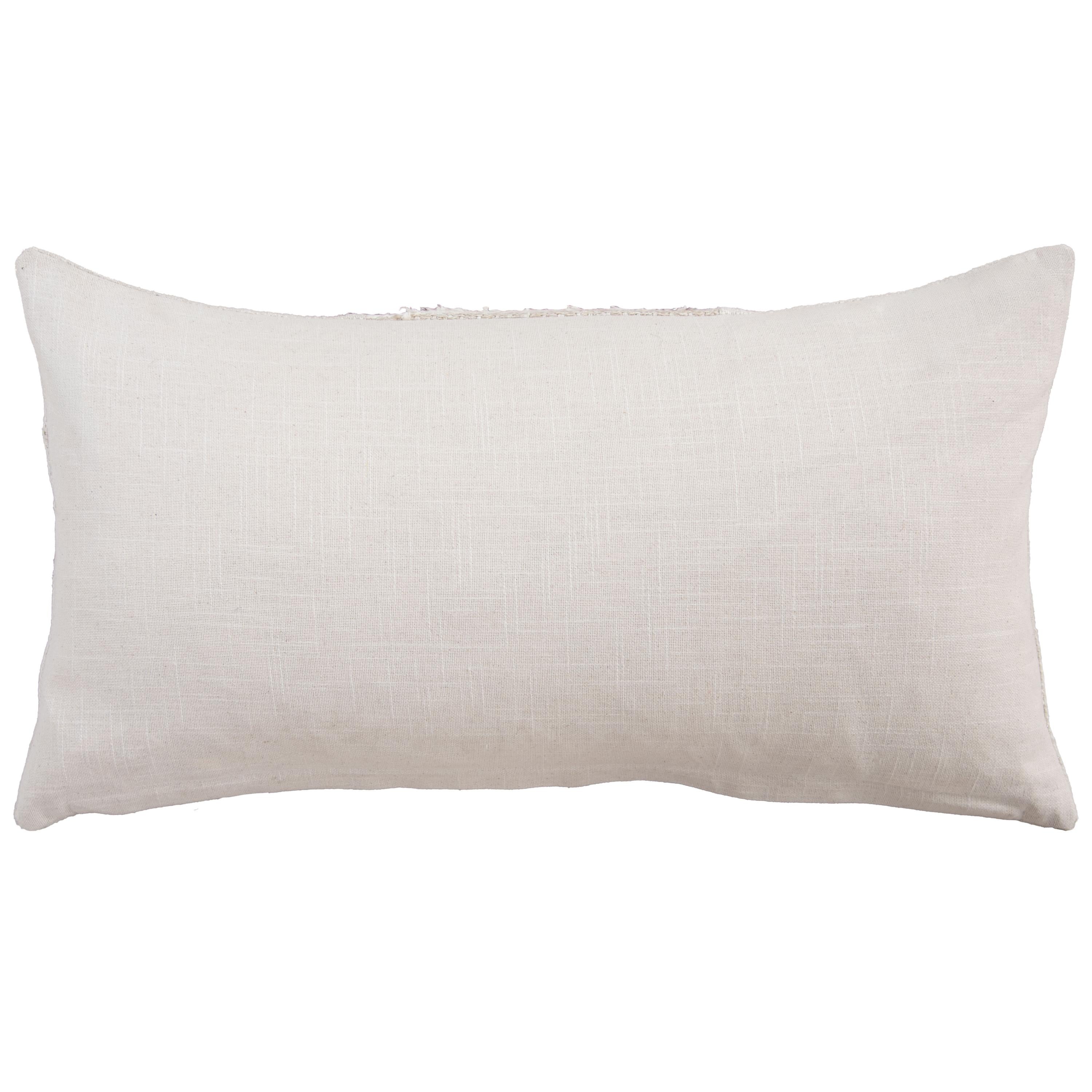 Woven Neutral Stripe Lumbar Throw Pillow