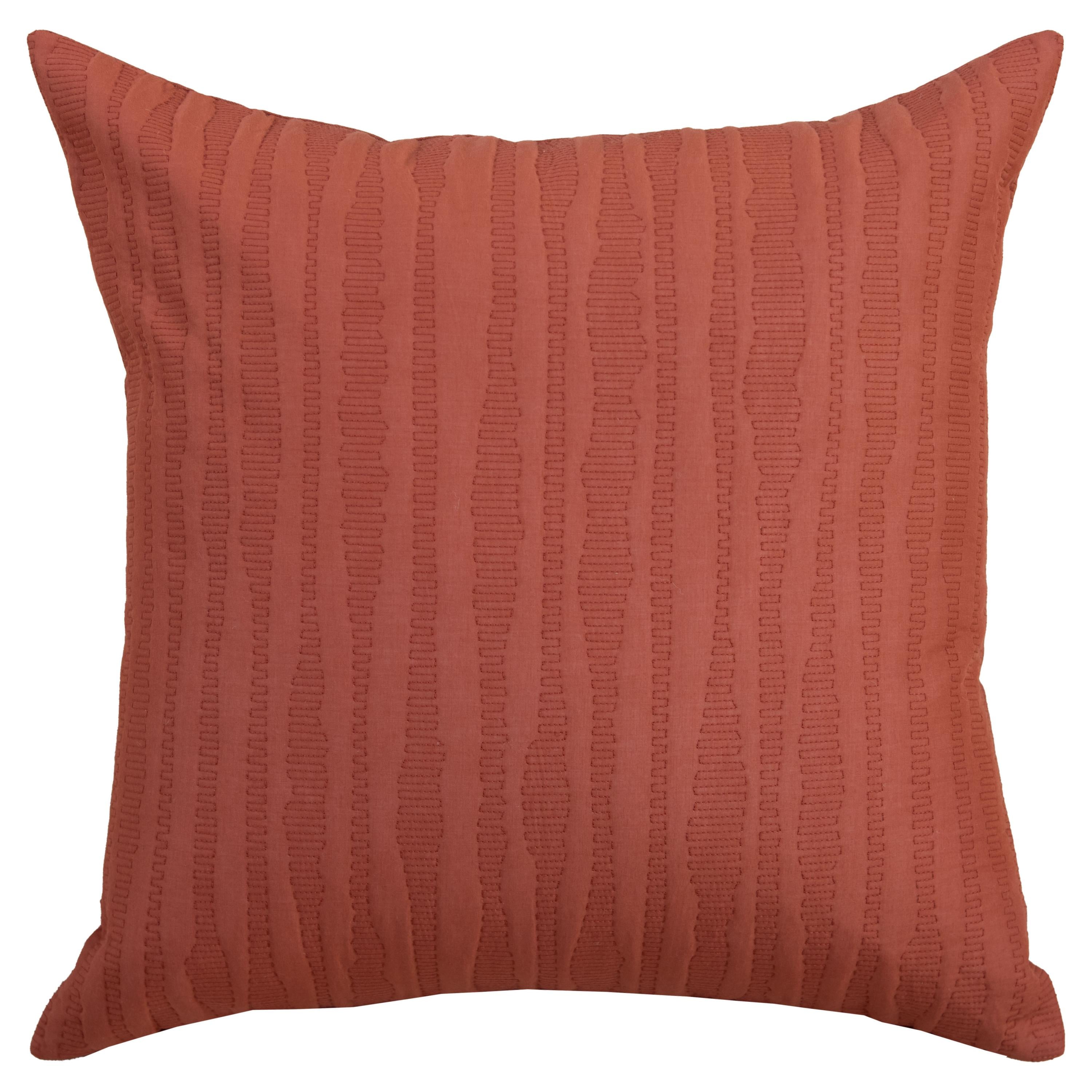 Quilted Stripe Poly Filled Decorative Throw Pillow