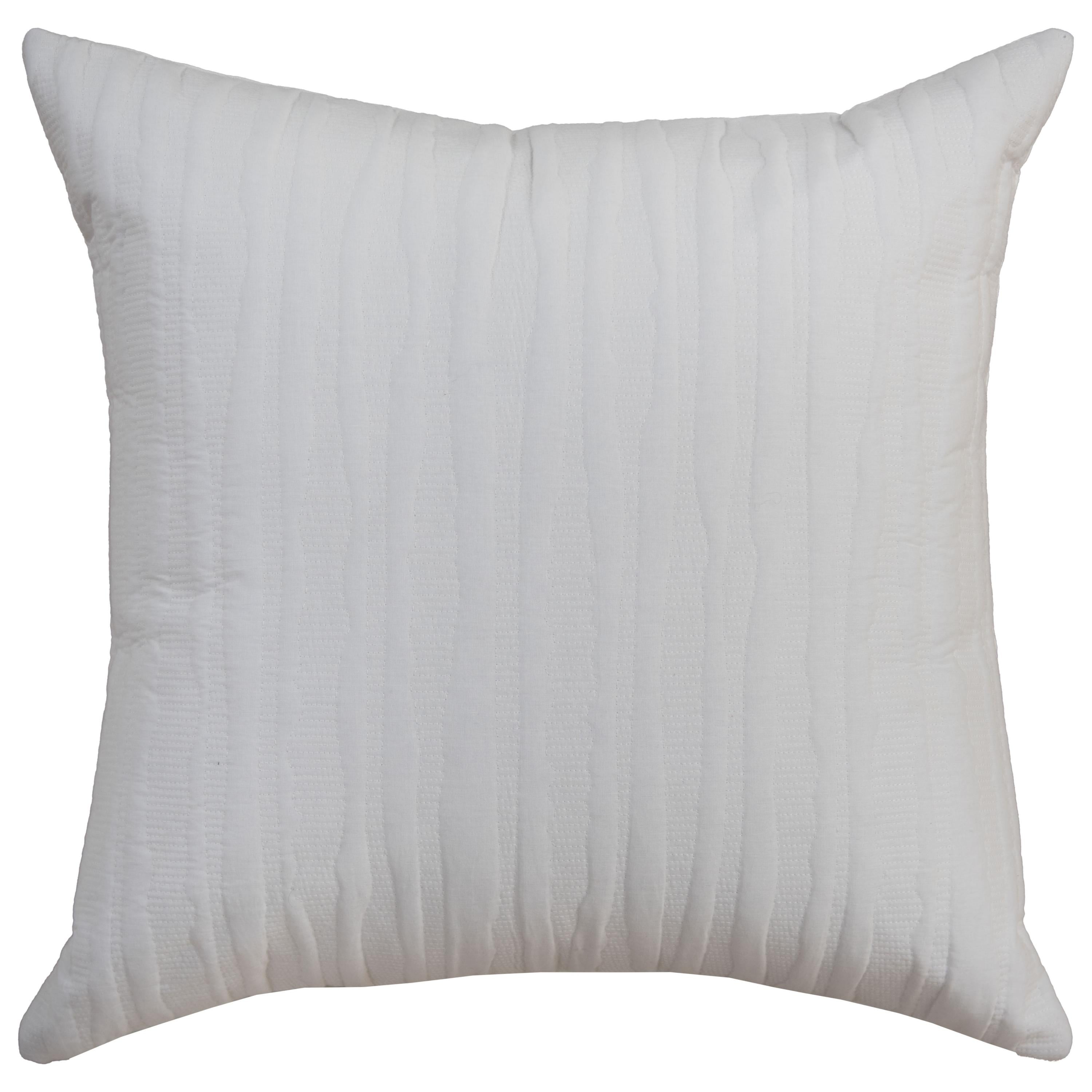 Quilted Stripe Poly Filled Decorative Throw Pillow