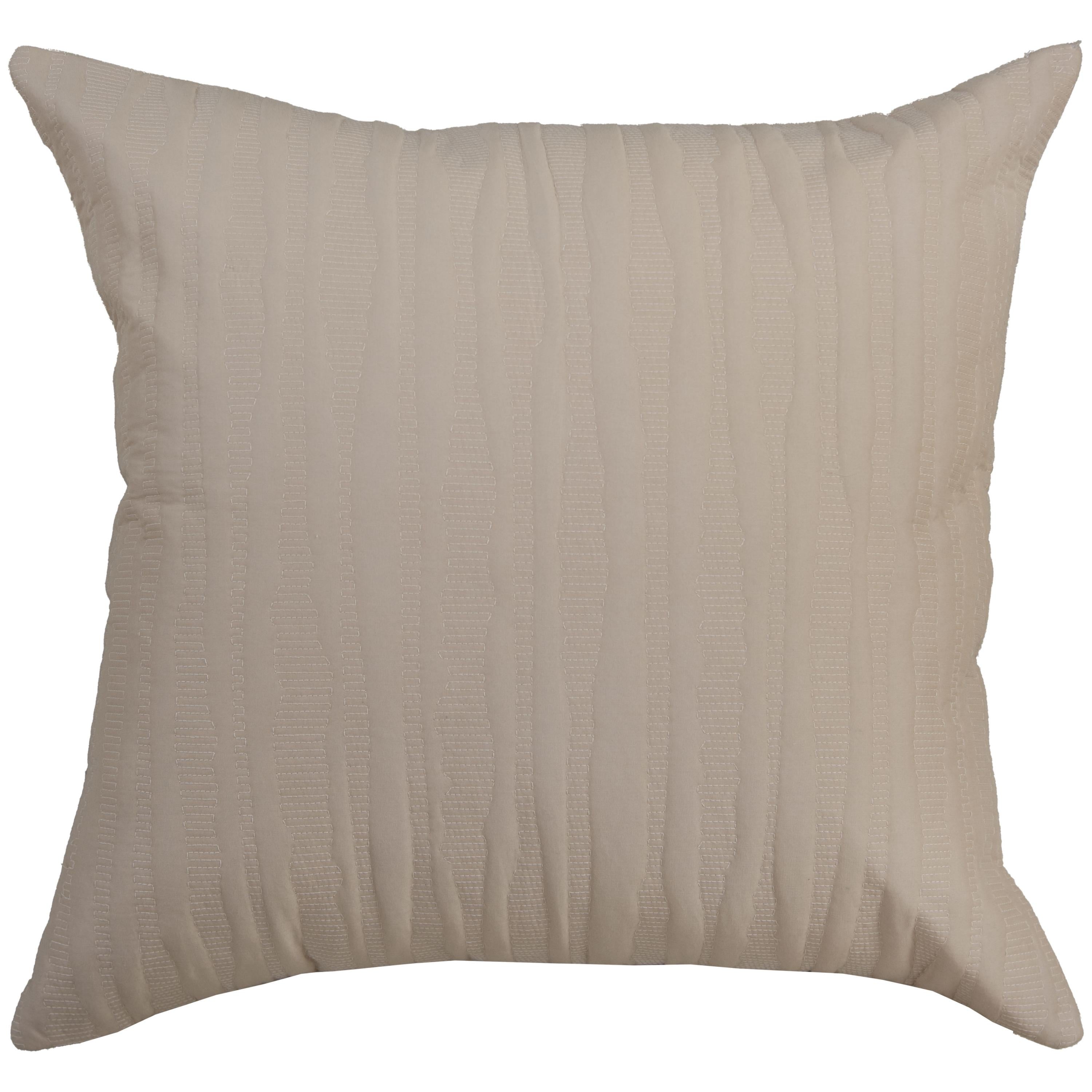 Quilted Stripe Poly Filled Decorative Throw Pillow