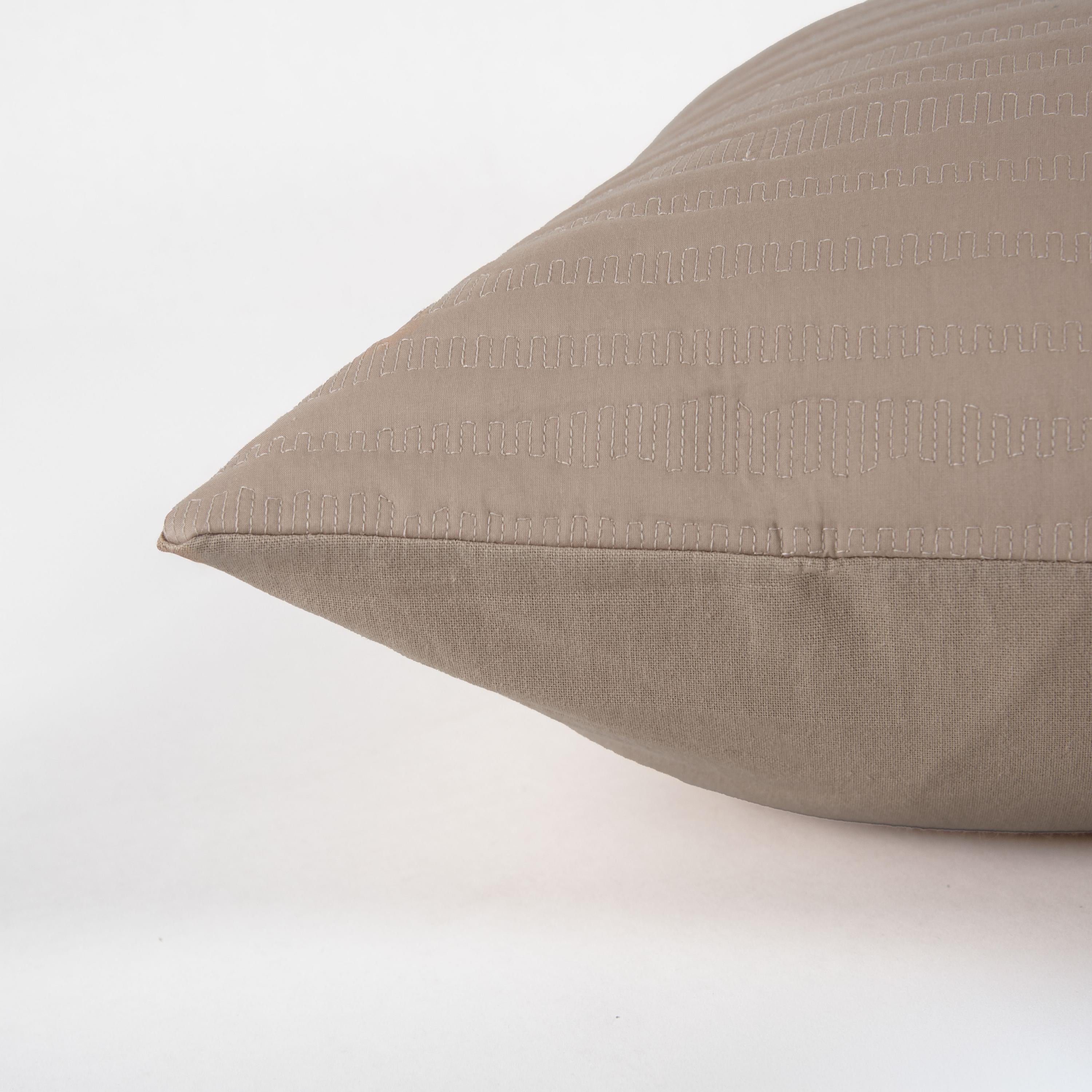 Quilted Stripe Poly Filled Decorative Throw Pillow