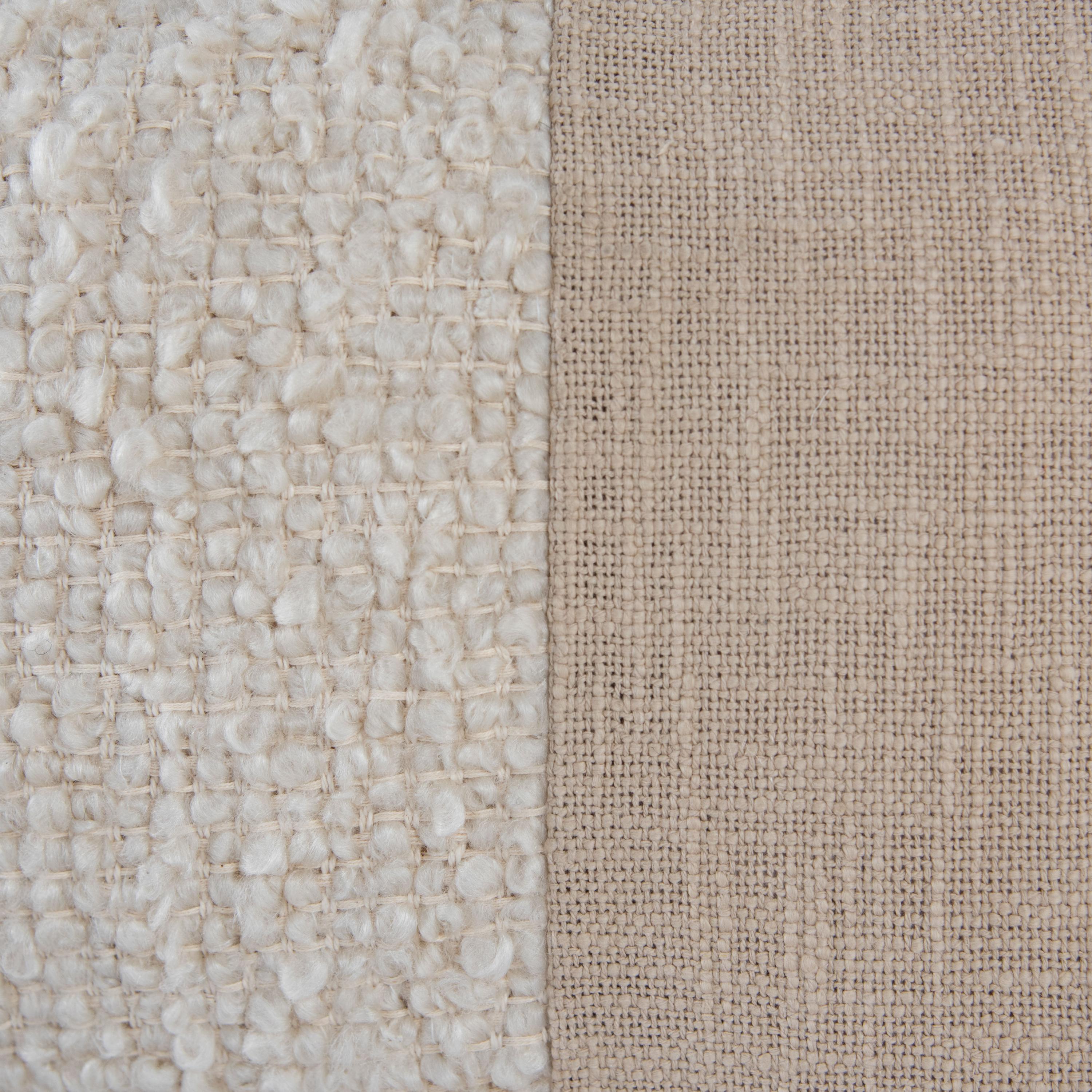 Woven Natural Solid Lumbar Throw Pillow