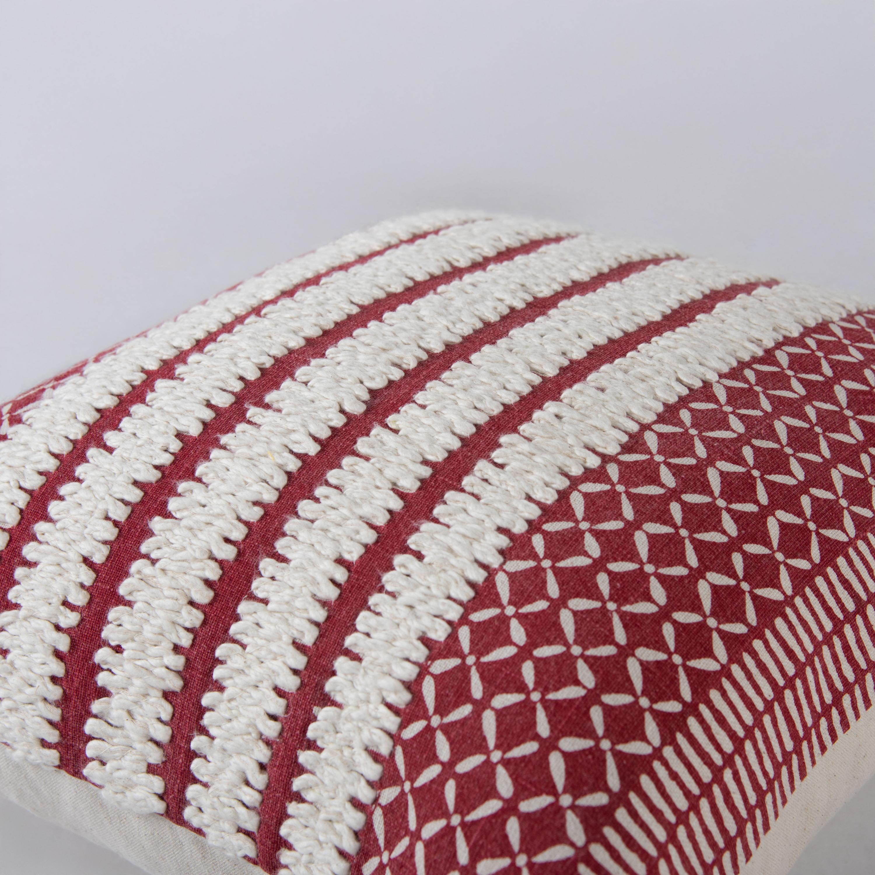 Printed Stripe Decorative Throw Pillow