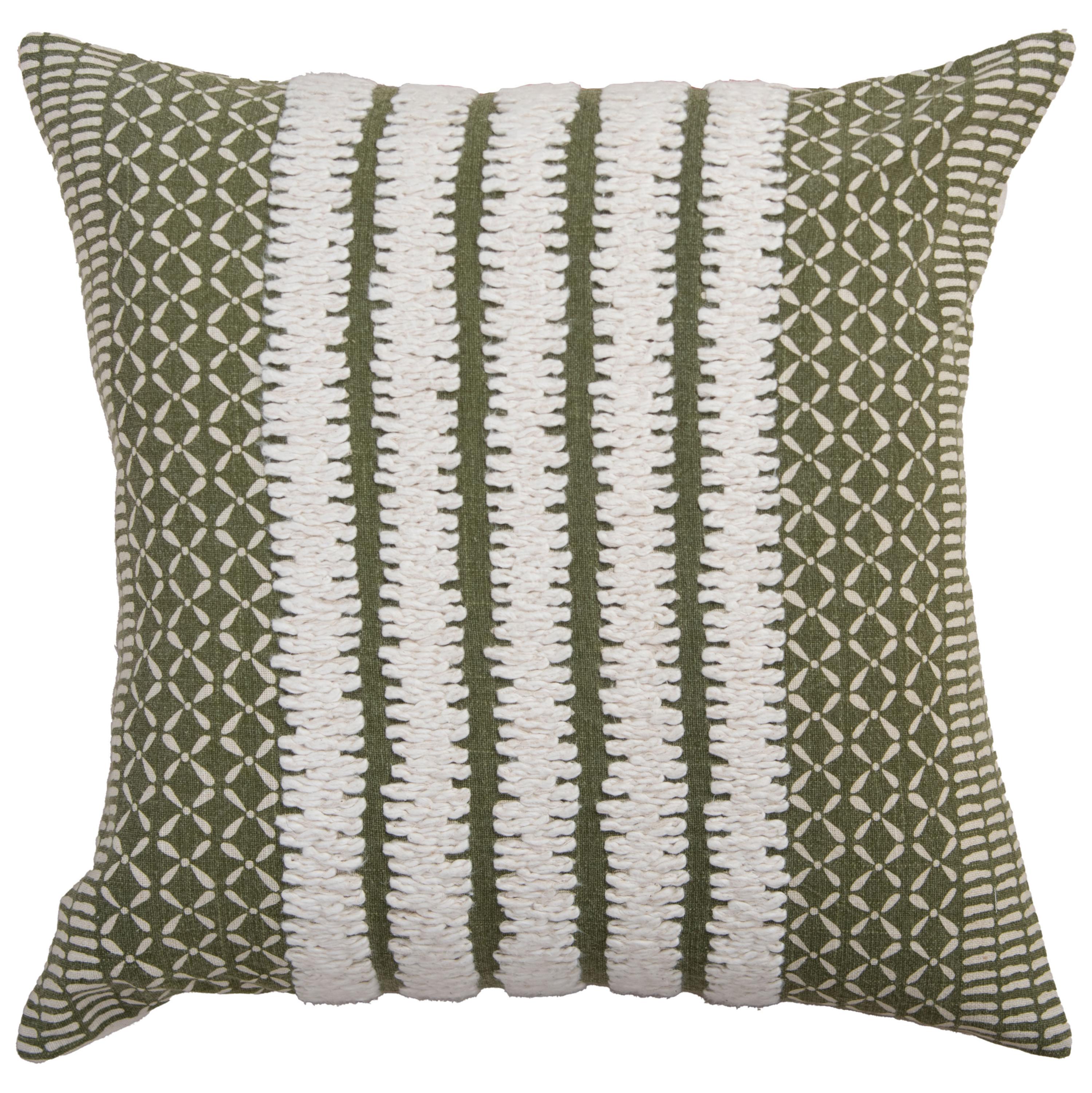 Printed Stripe Decorative Throw Pillow