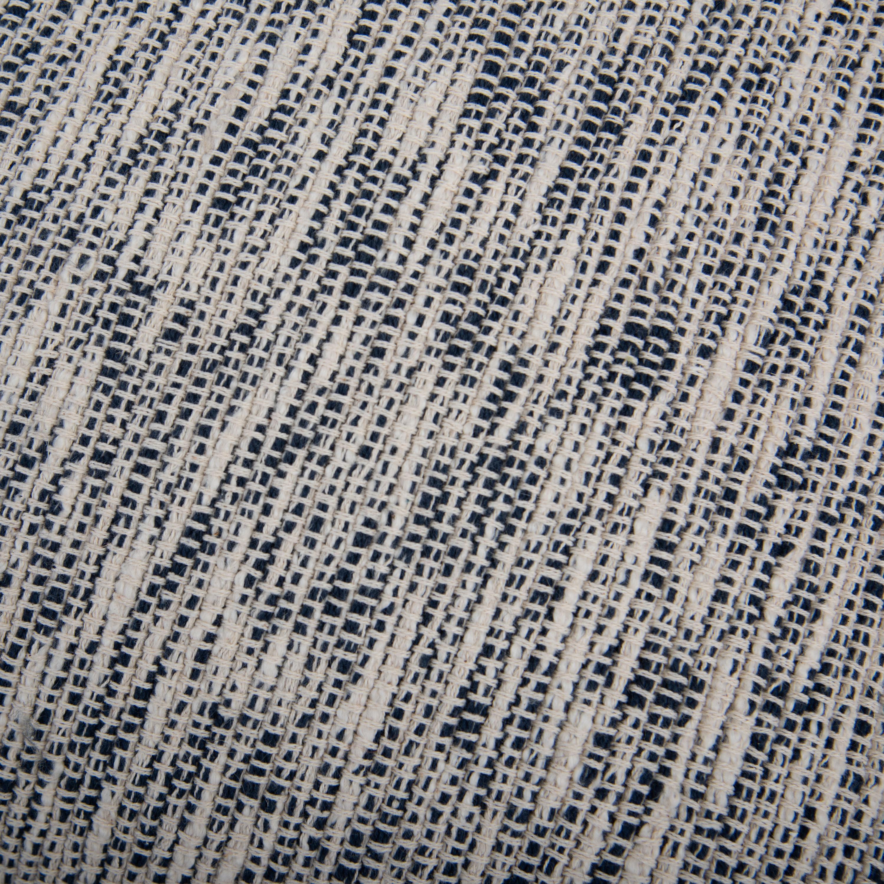 Woven Heathered Abstract Decorative Pouf