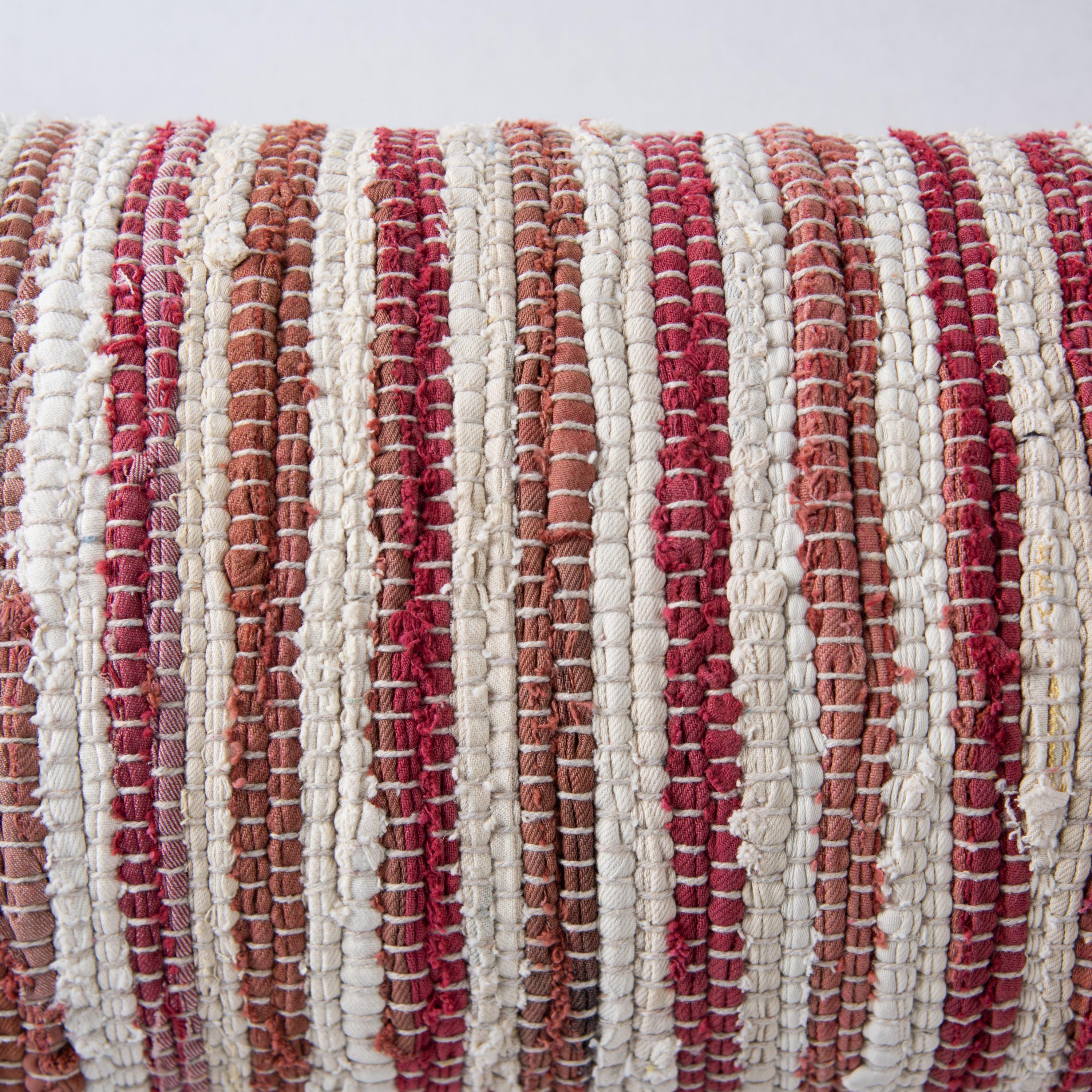 Woven Recycled Stripe Lumbar Pillow