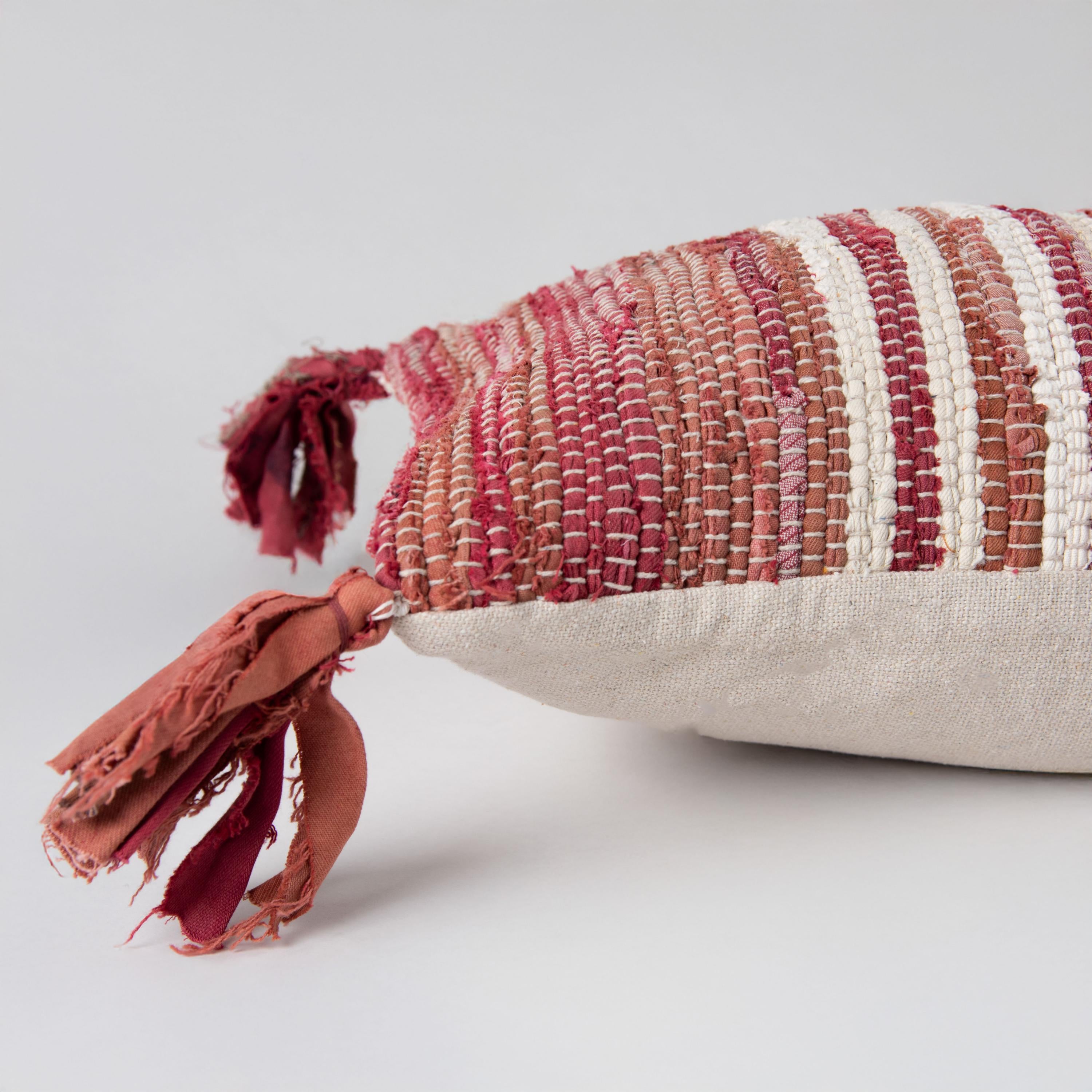 Woven Recycled Stripe Lumbar Pillow