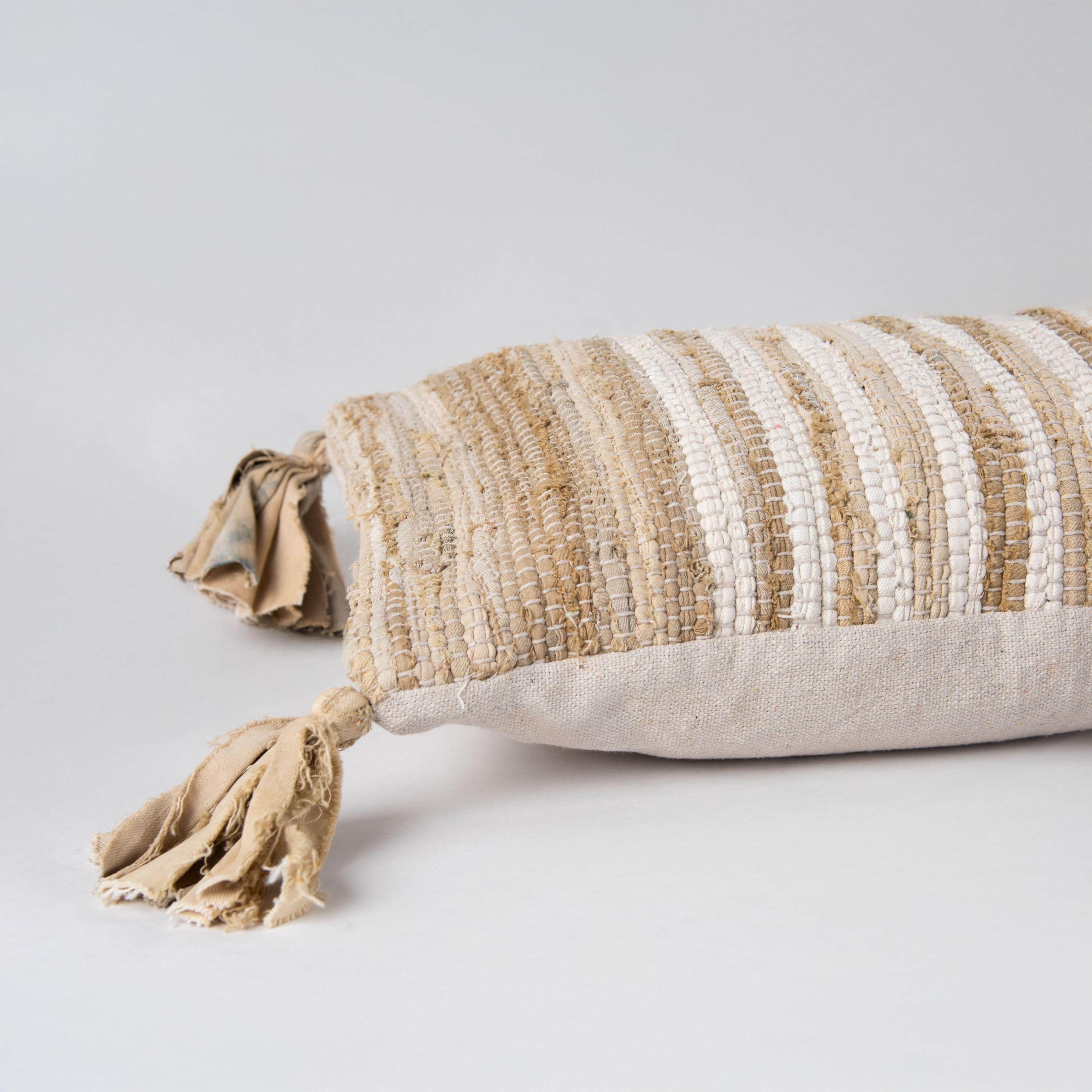 Woven Recycled Stripe Lumbar Pillow