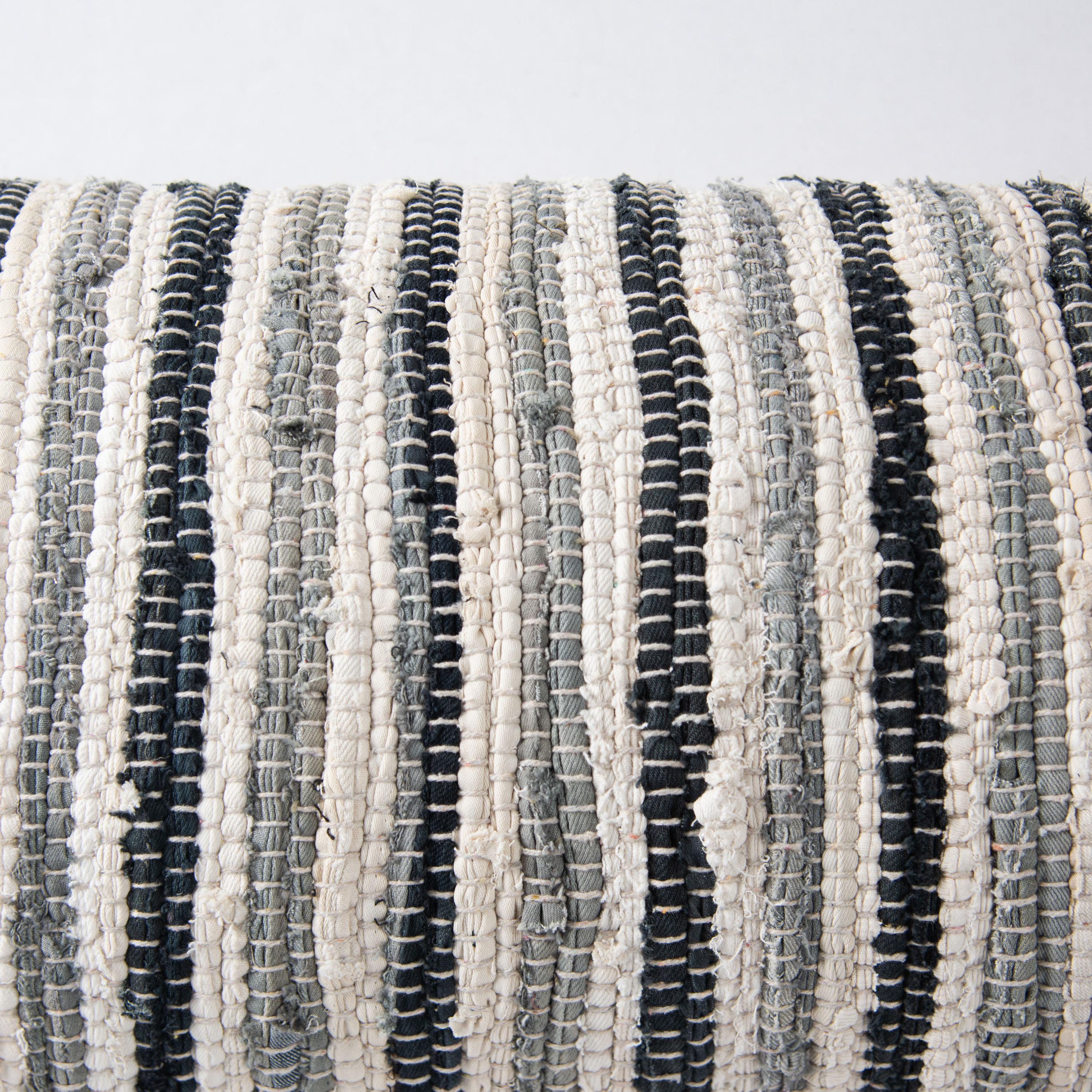 Woven Recycled Stripe Lumbar Pillow