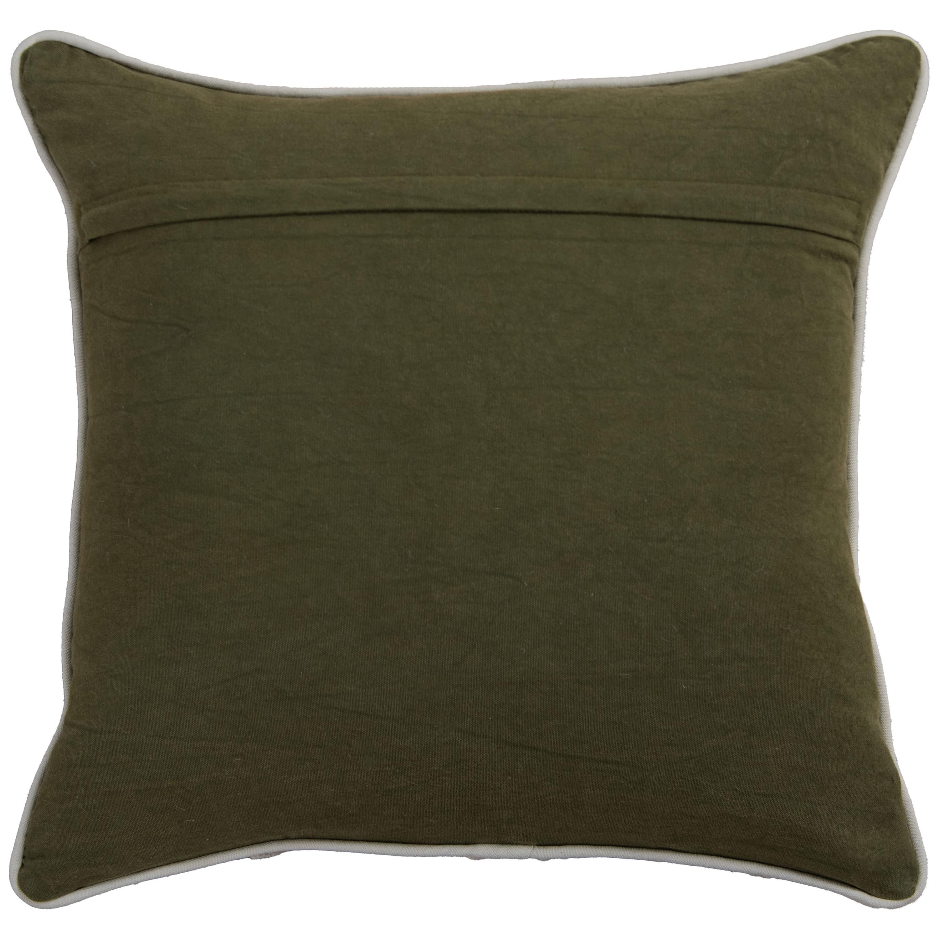 Botanical Embroidered Throw Pillow