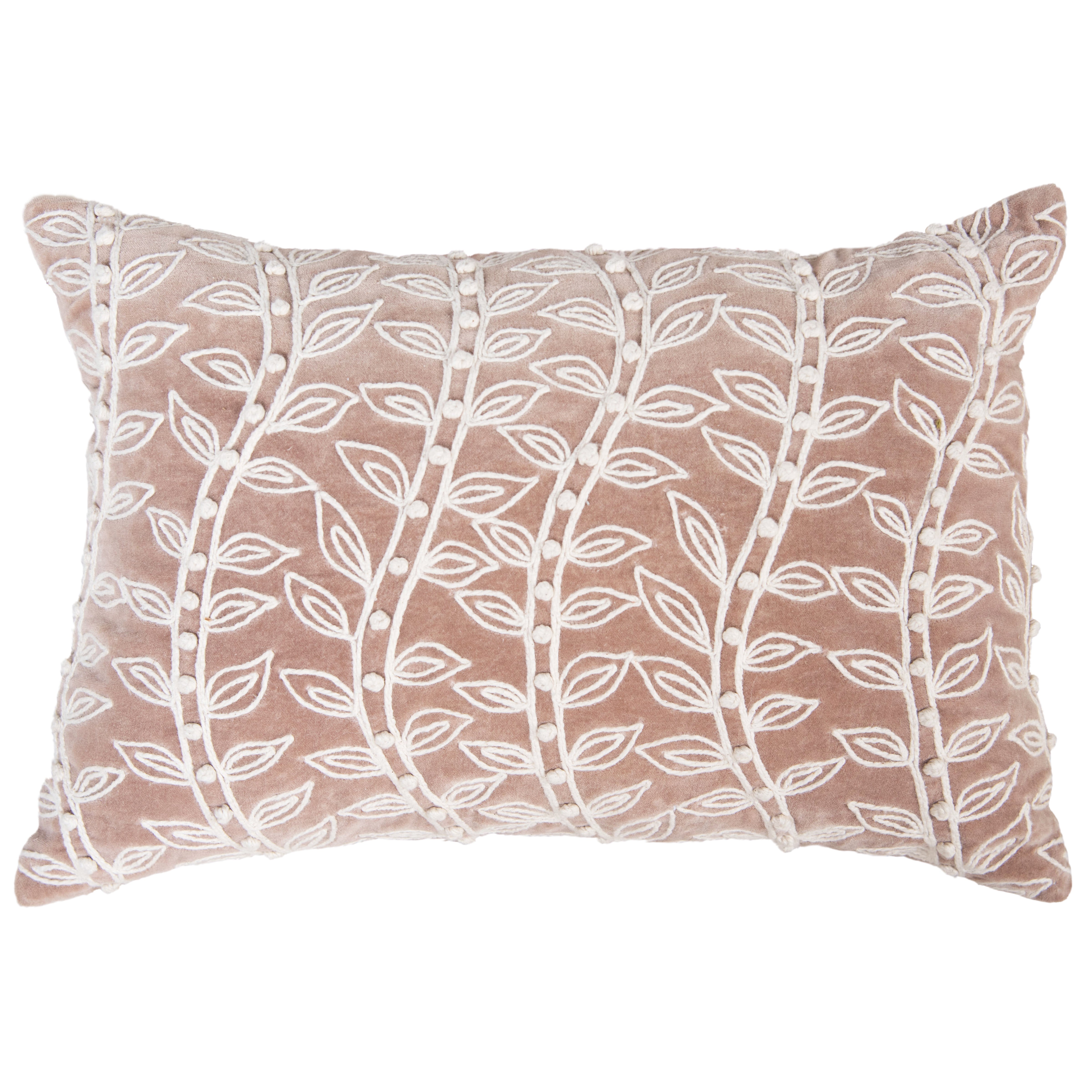 Blythe Embroidered Vine Lumbar Pillow