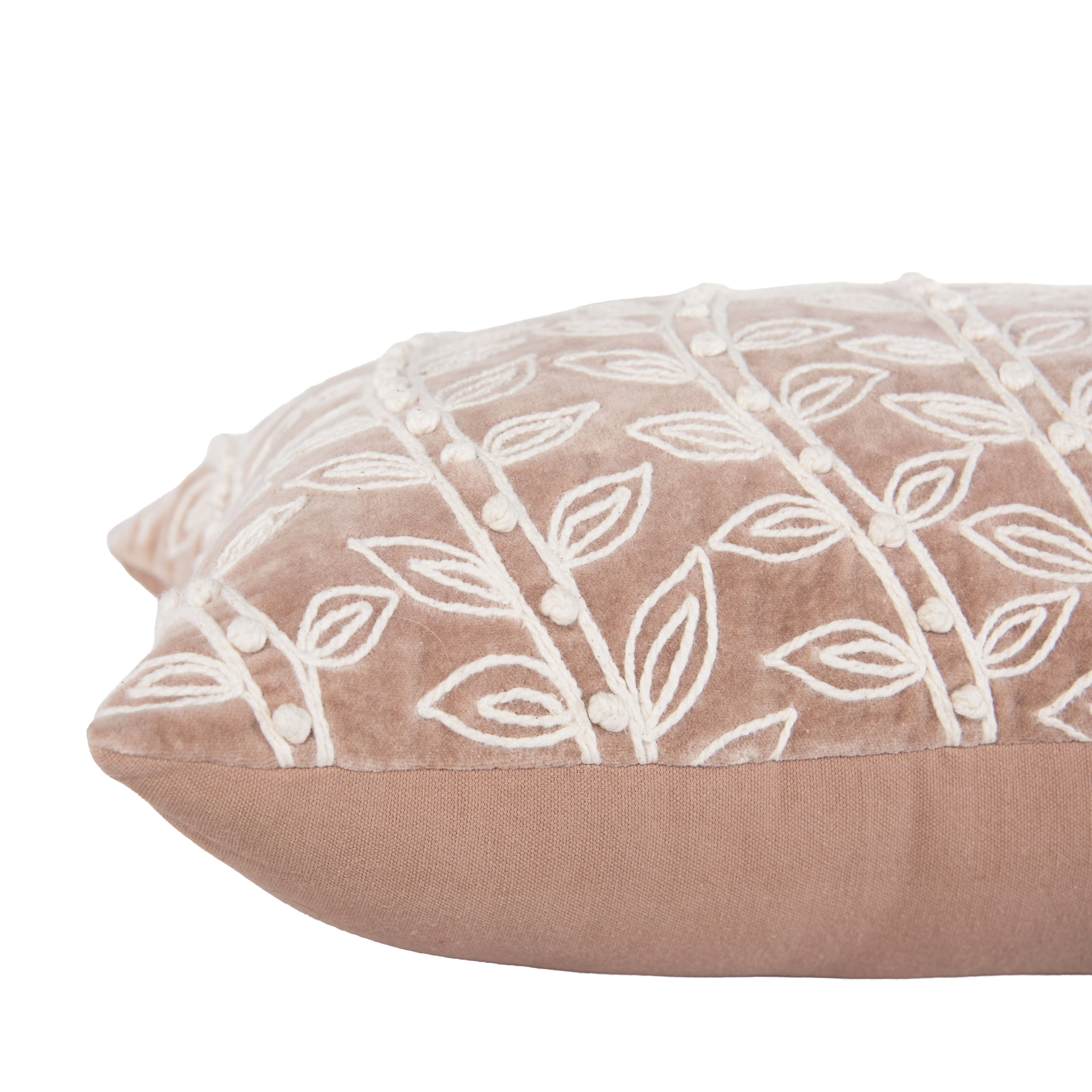Blythe Embroidered Vine Lumbar Pillow