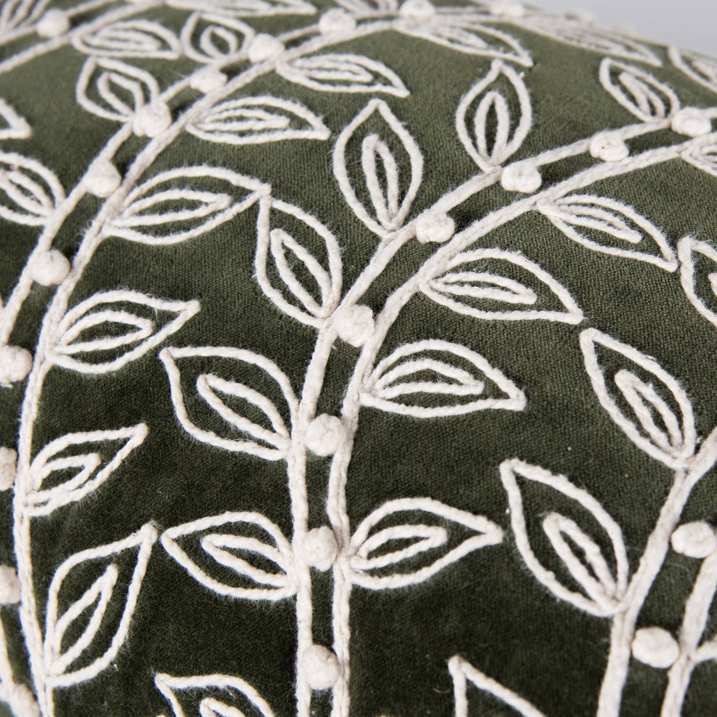 Blythe Embroidered Vine Lumbar Pillow