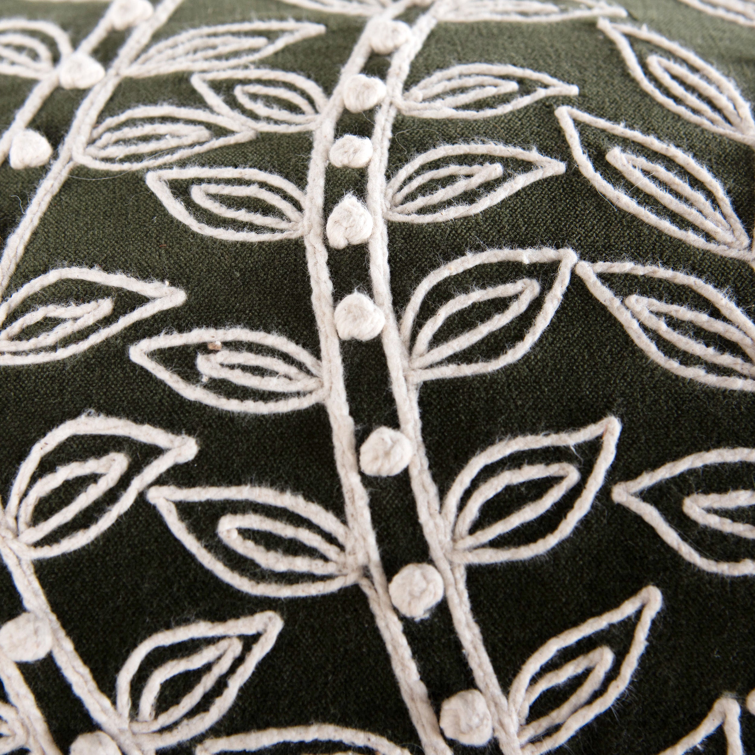Blythe Embroidered Vine Lumbar Pillow