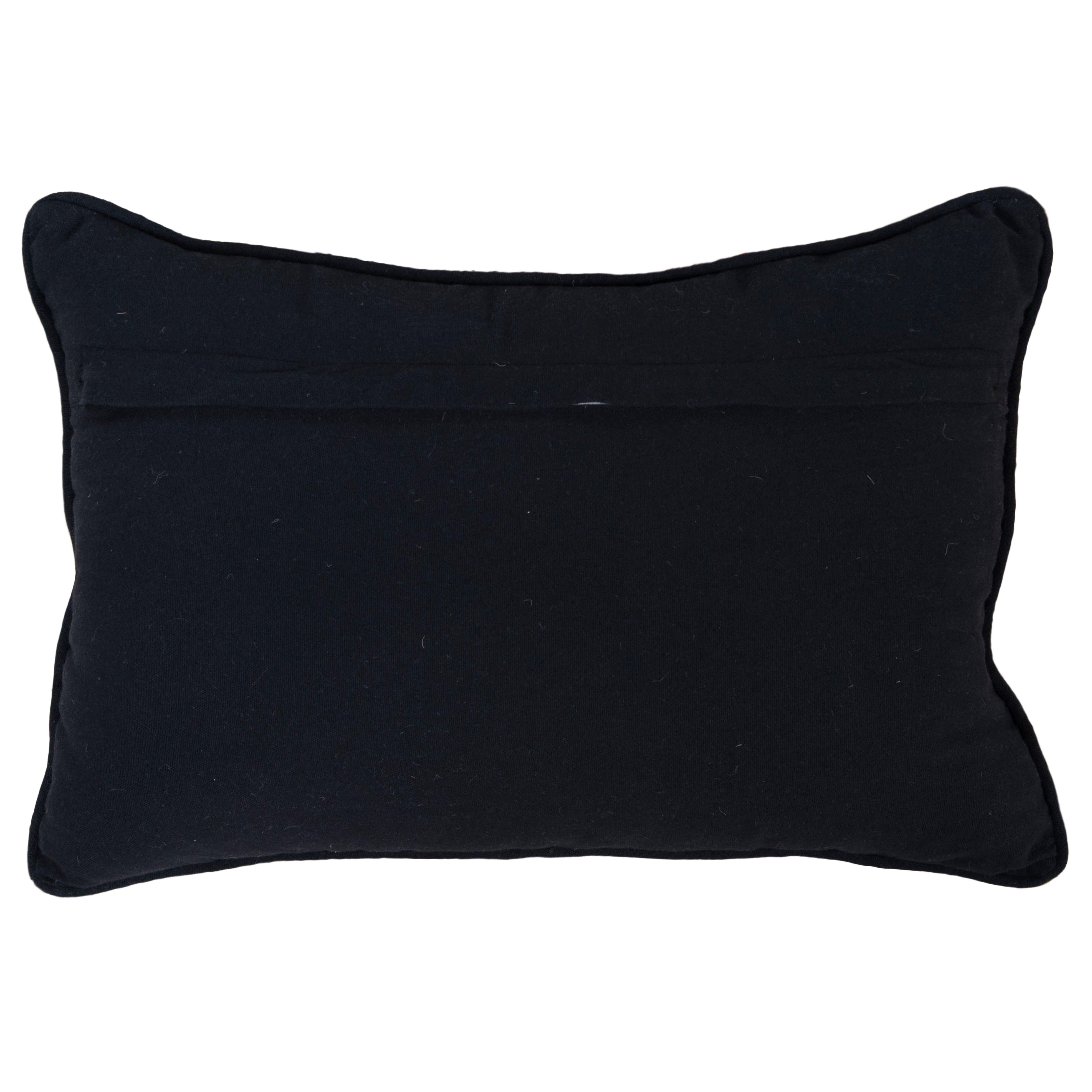 Embroidered Cotton Abstract Decorative Throw Pillow