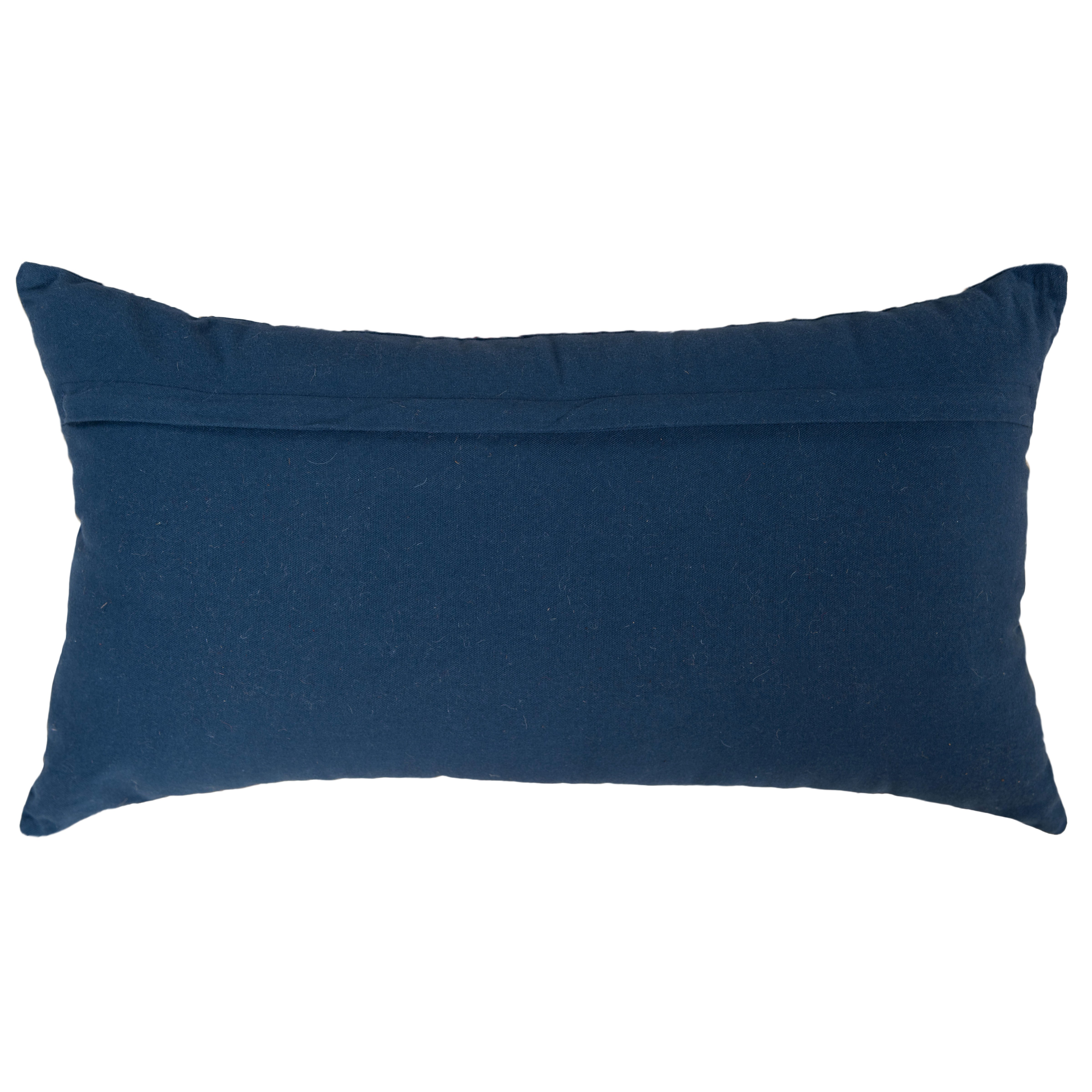 Cotton Embroidered Botanical Solid Decorative Throw Pillow