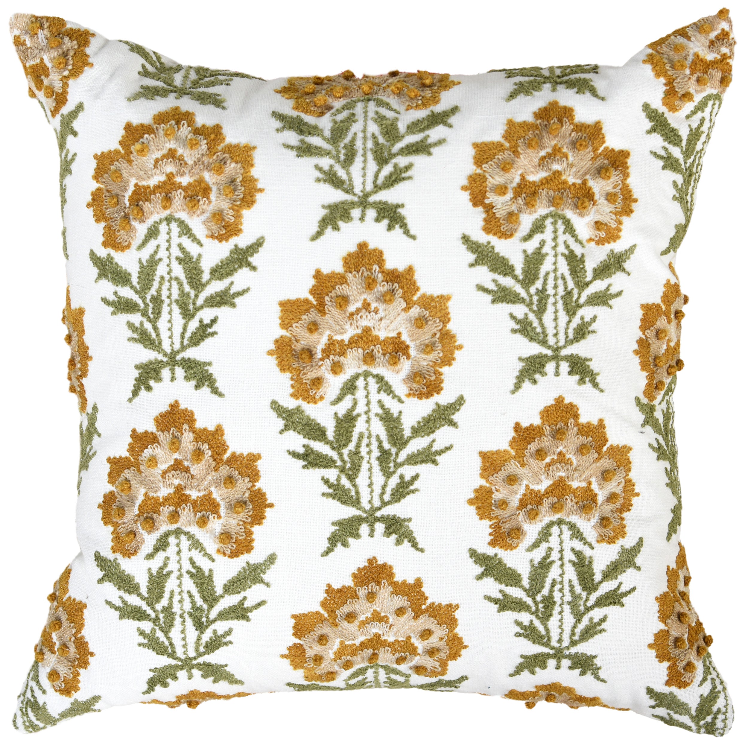 Maribel Heritage Blossom Embroidered Pillow