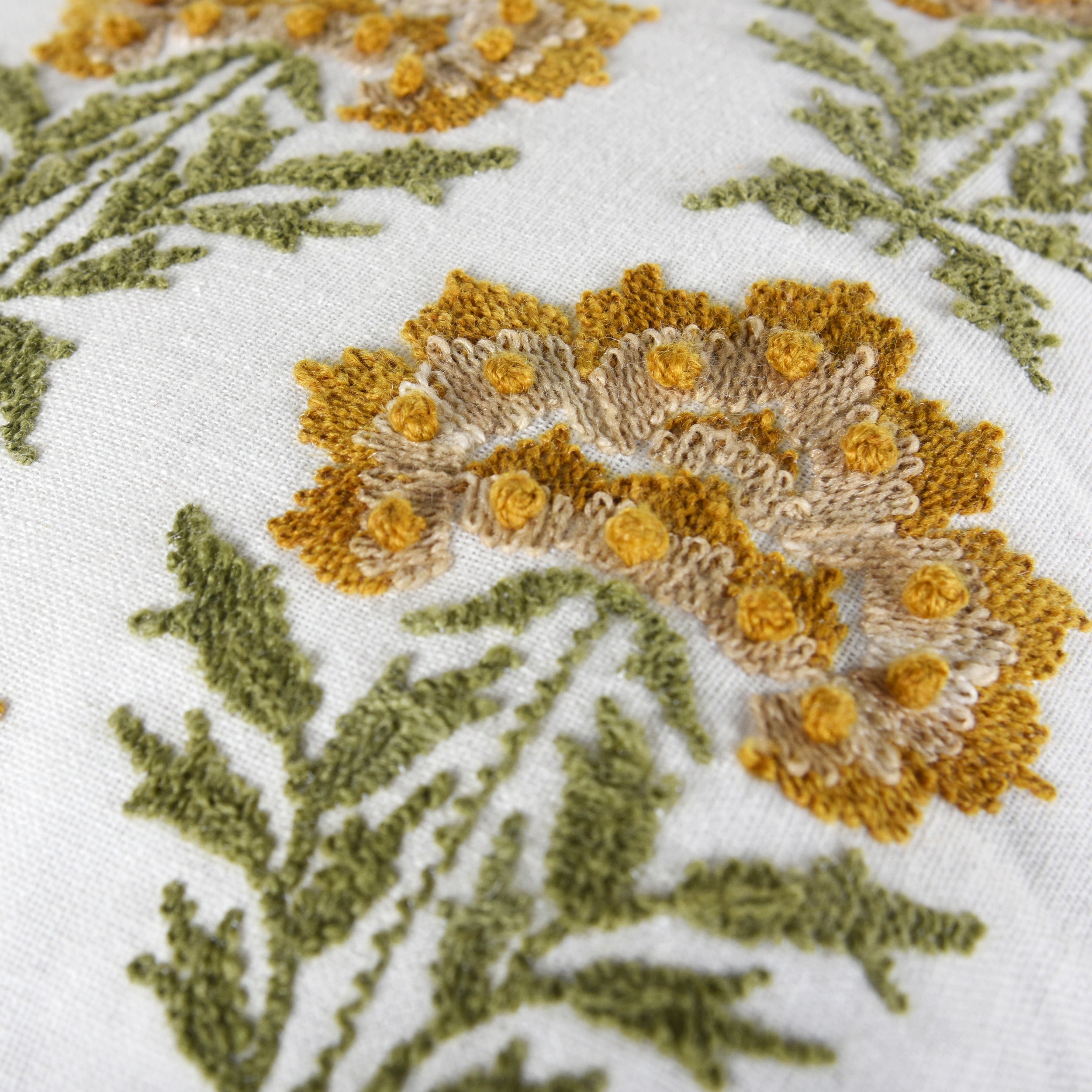 Maribel Heritage Blossom Embroidered Pillow