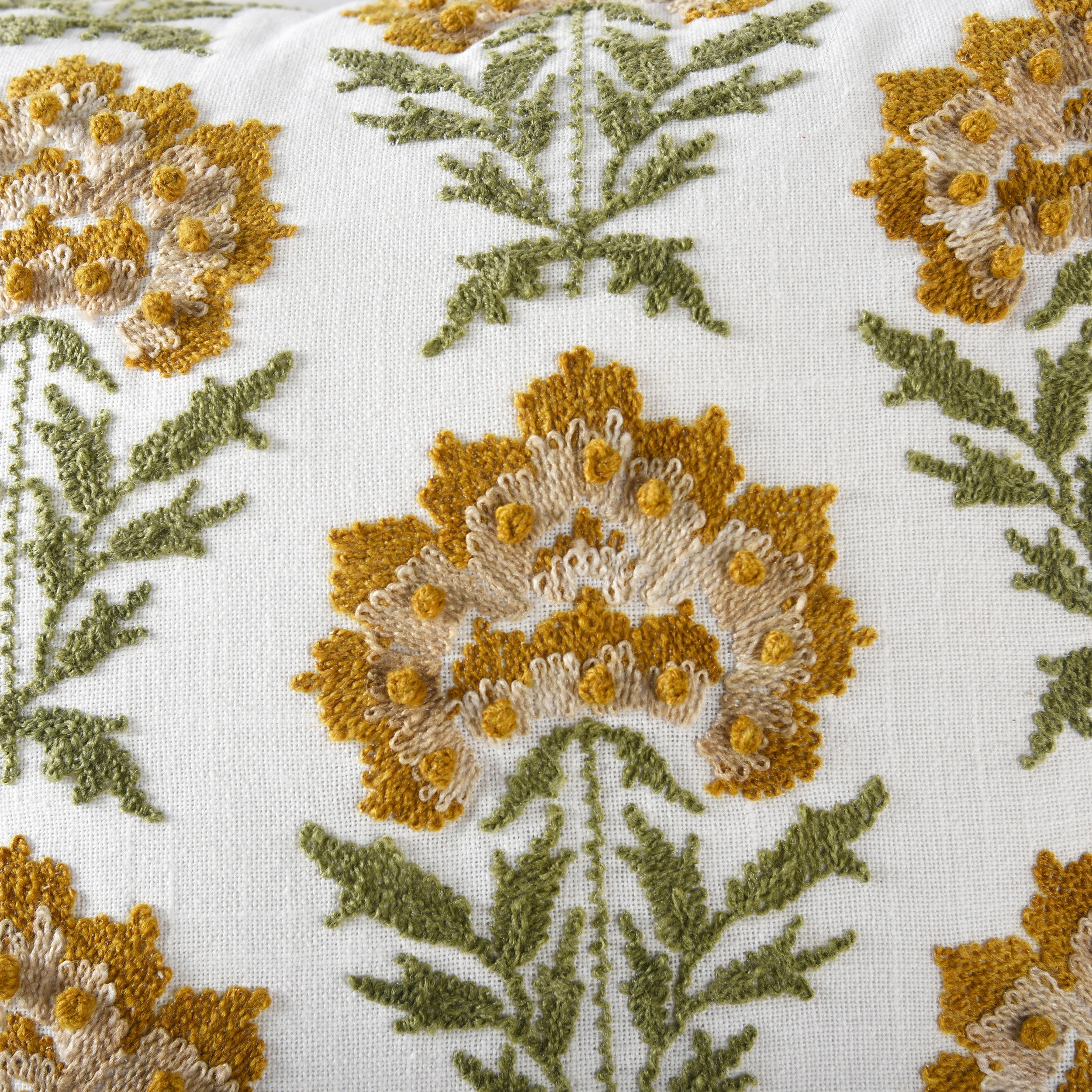 Maribel Heritage Blossom Embroidered Pillow
