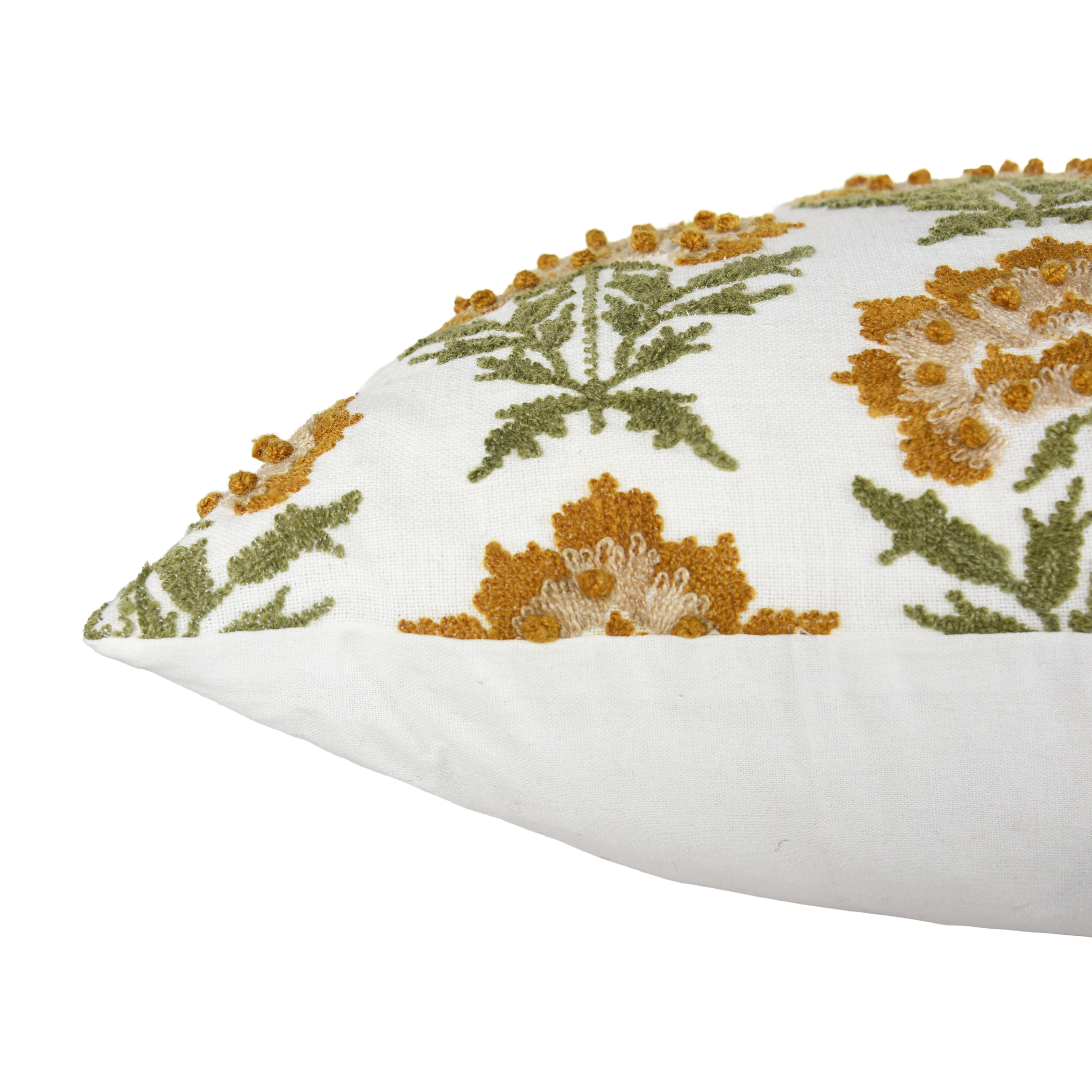 Maribel Heritage Blossom Embroidered Pillow
