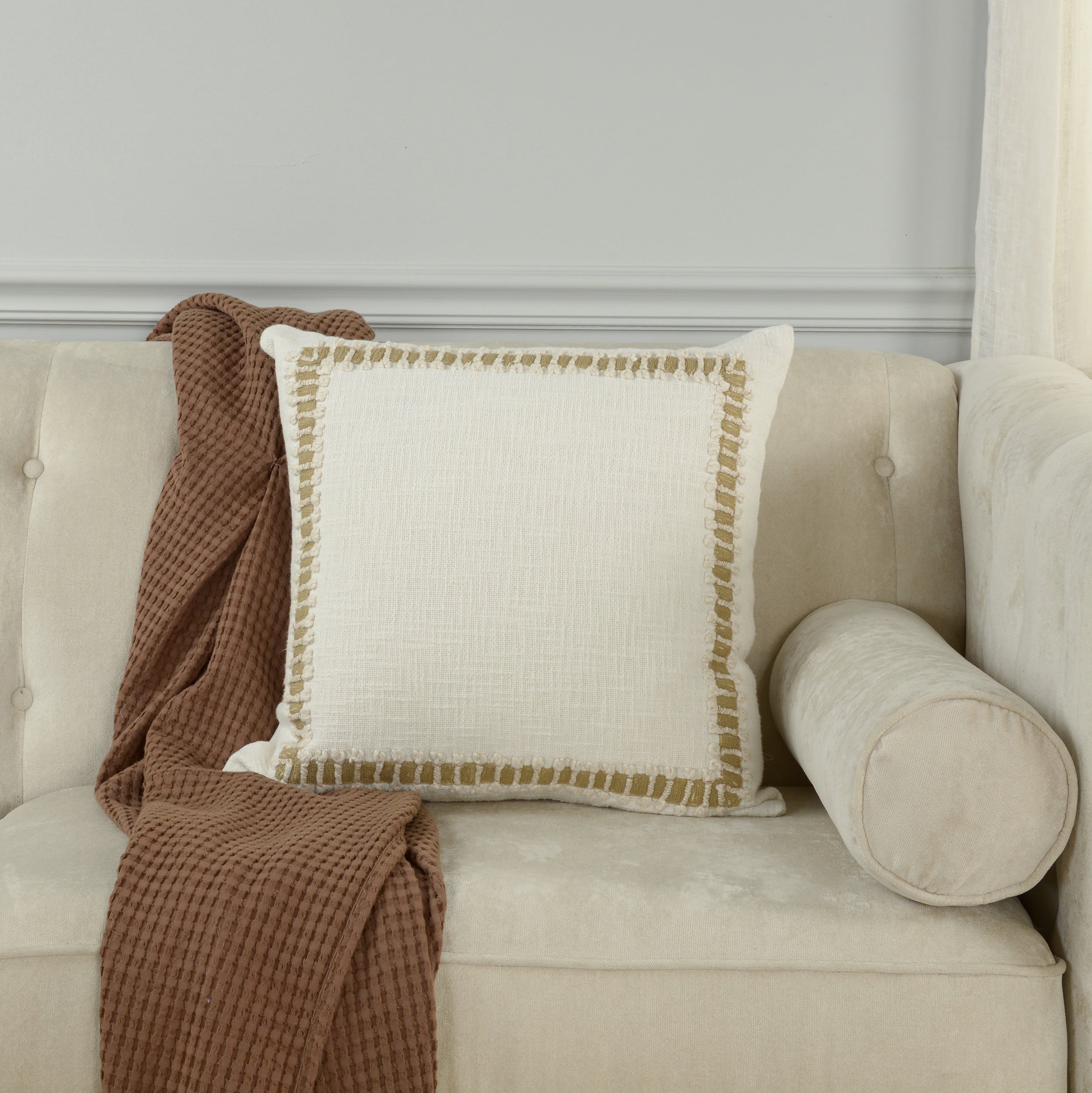 Keaton Woven Border Pillow