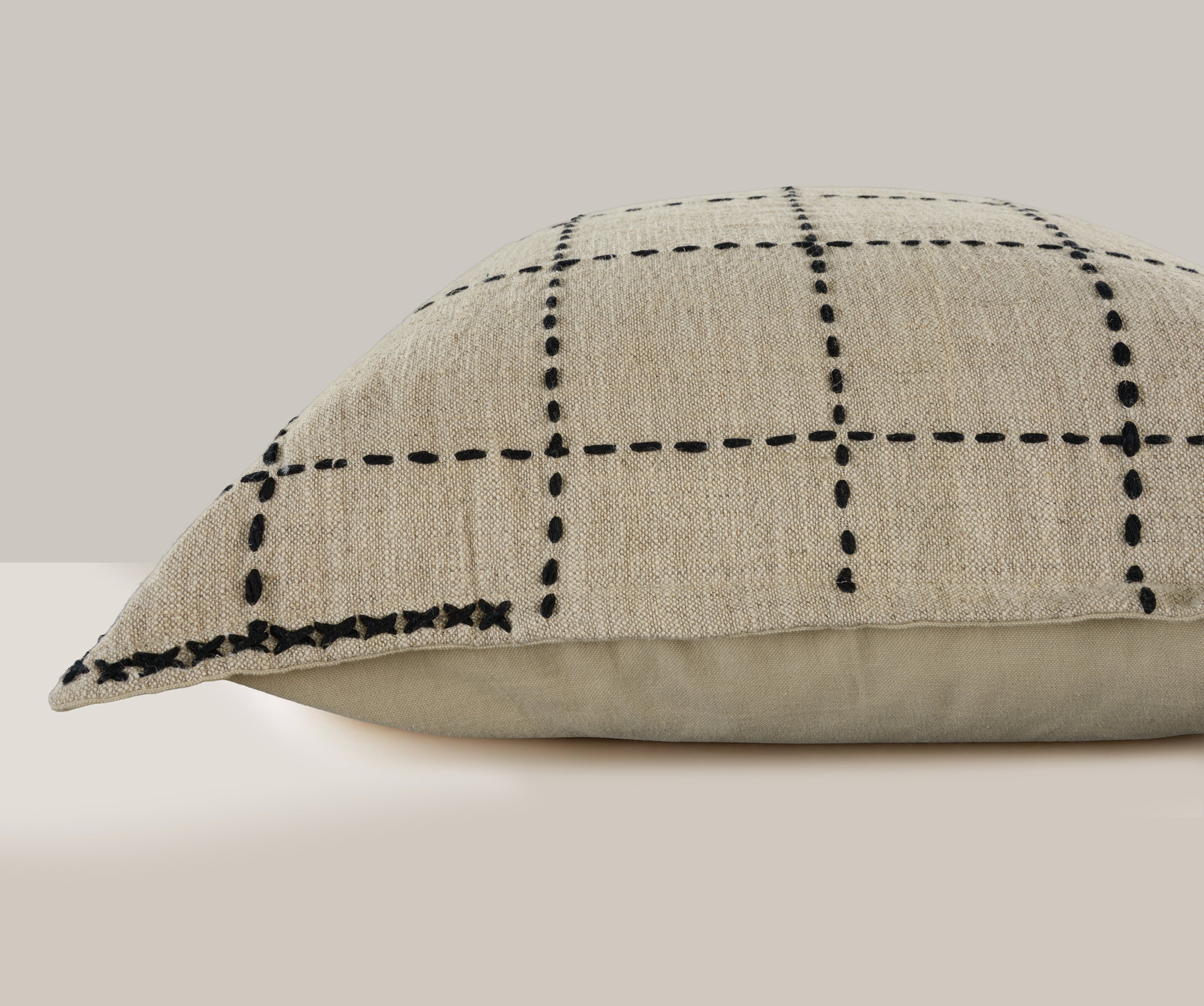 Winston Stitched Grid Pillow