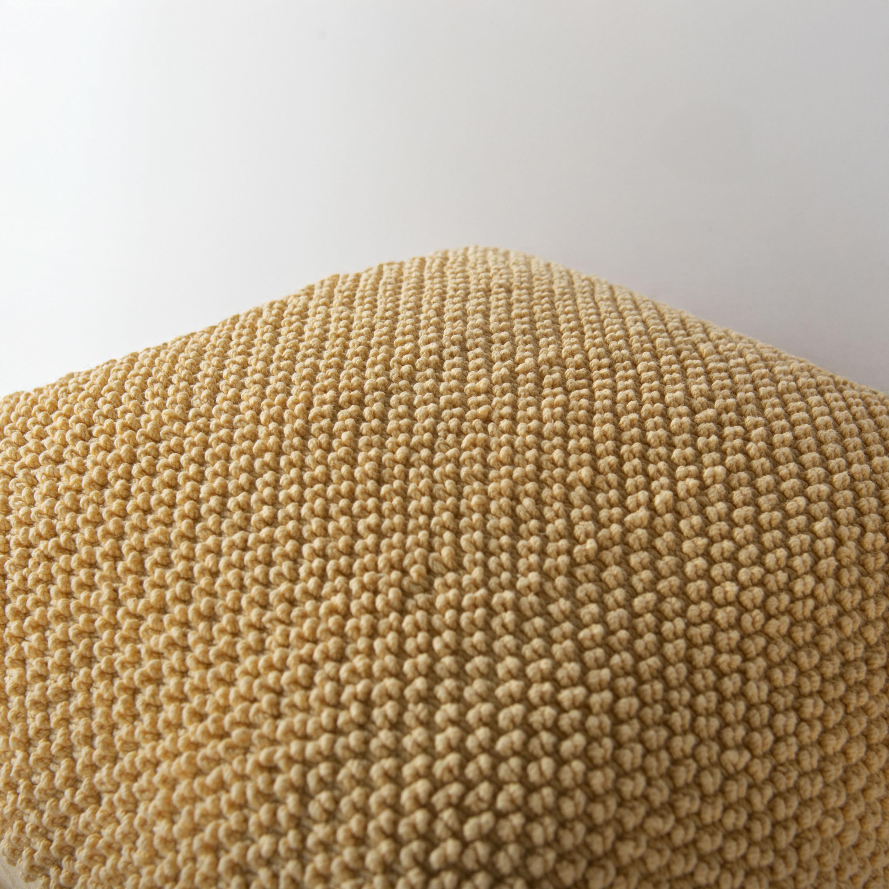 Solid Cotton Nubby Textured Decorative Throw Pillow
