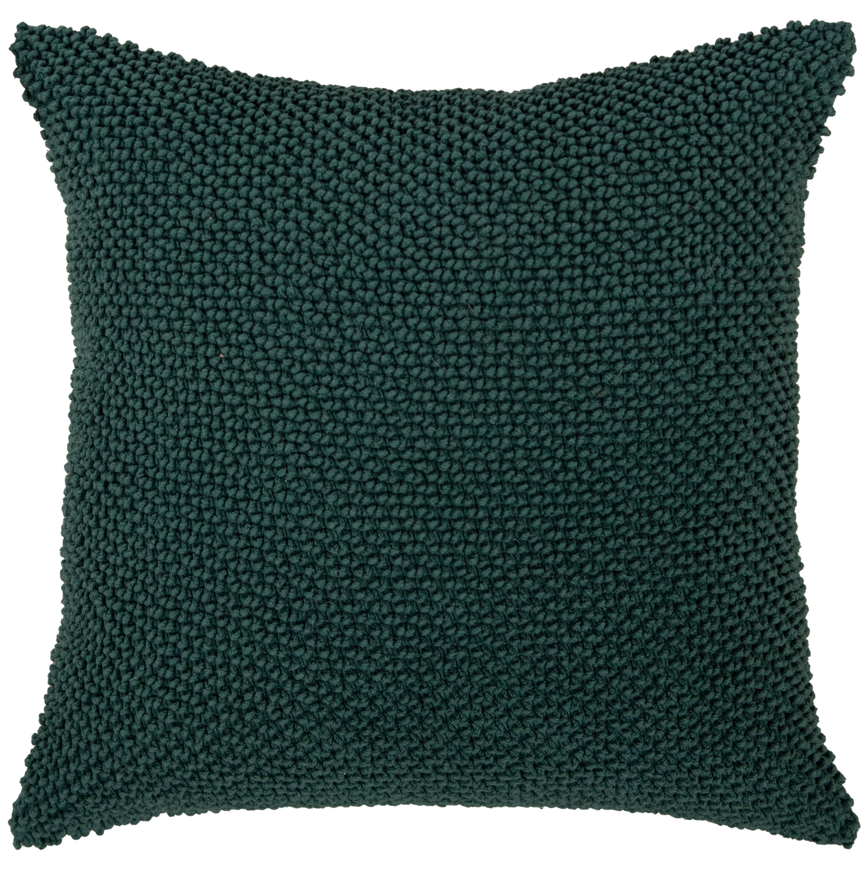 Solid Cotton Nubby Textured Decorative Throw Pillow