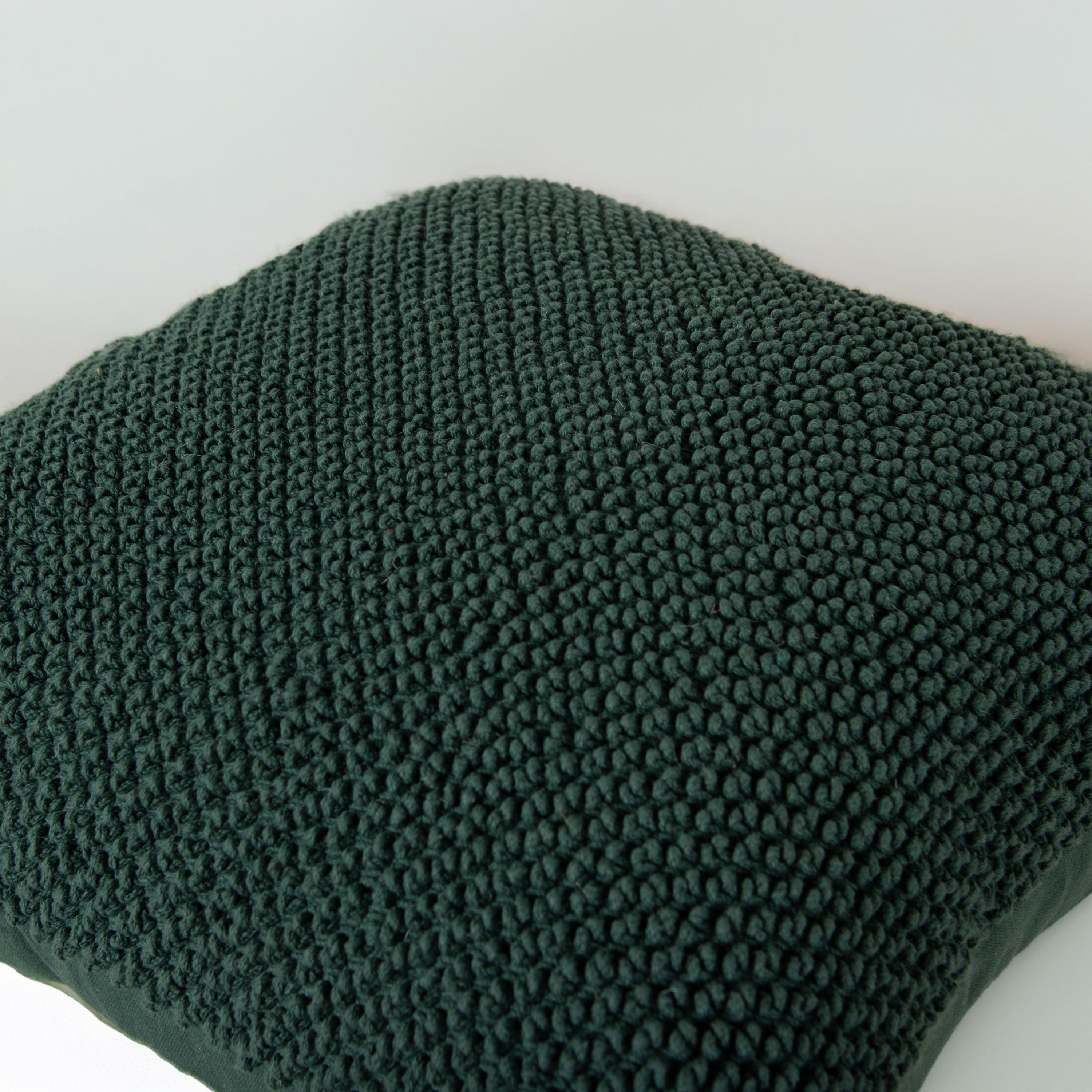 Solid Cotton Nubby Textured Decorative Throw Pillow
