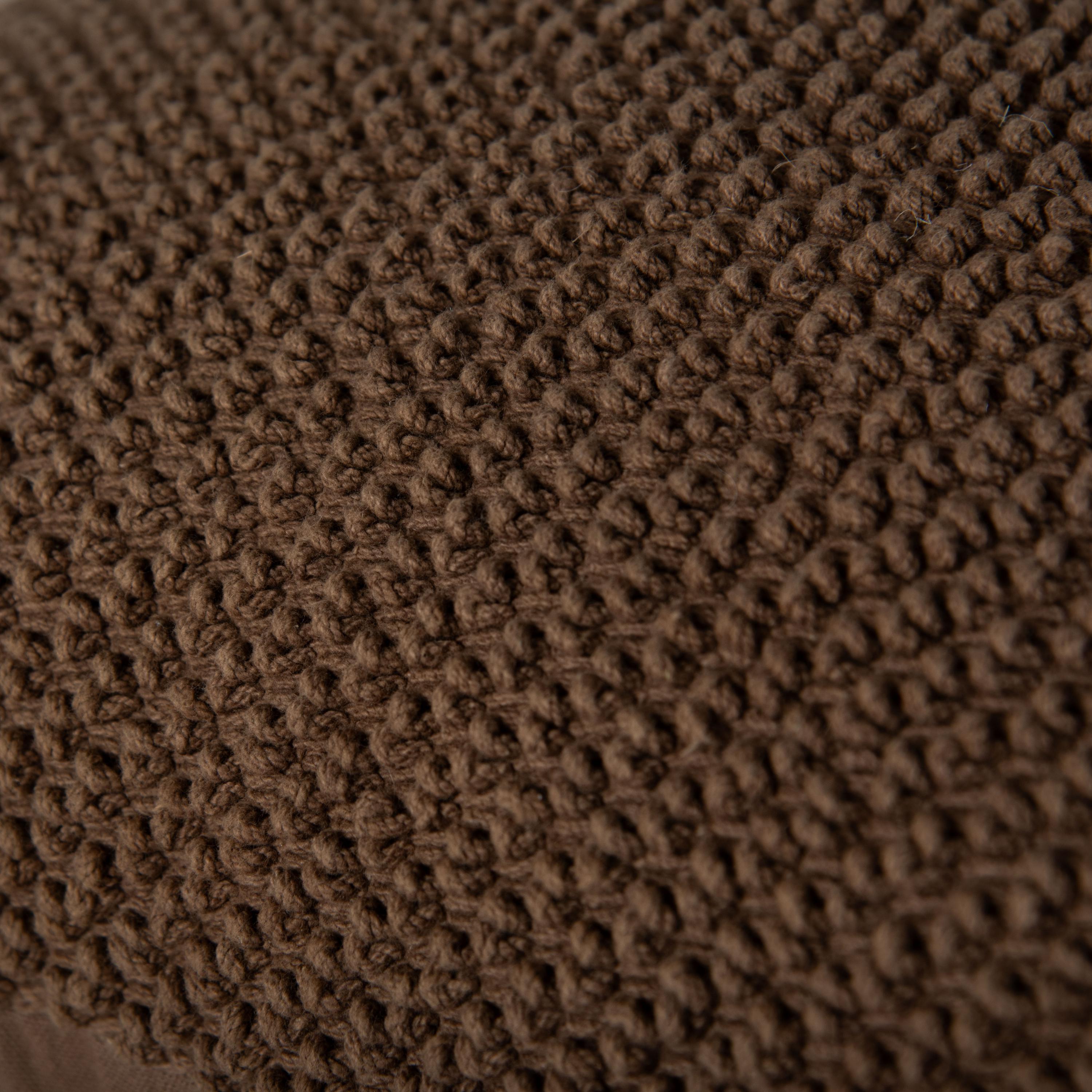 Solid Cotton Nubby Textured Decorative Throw Pillow
