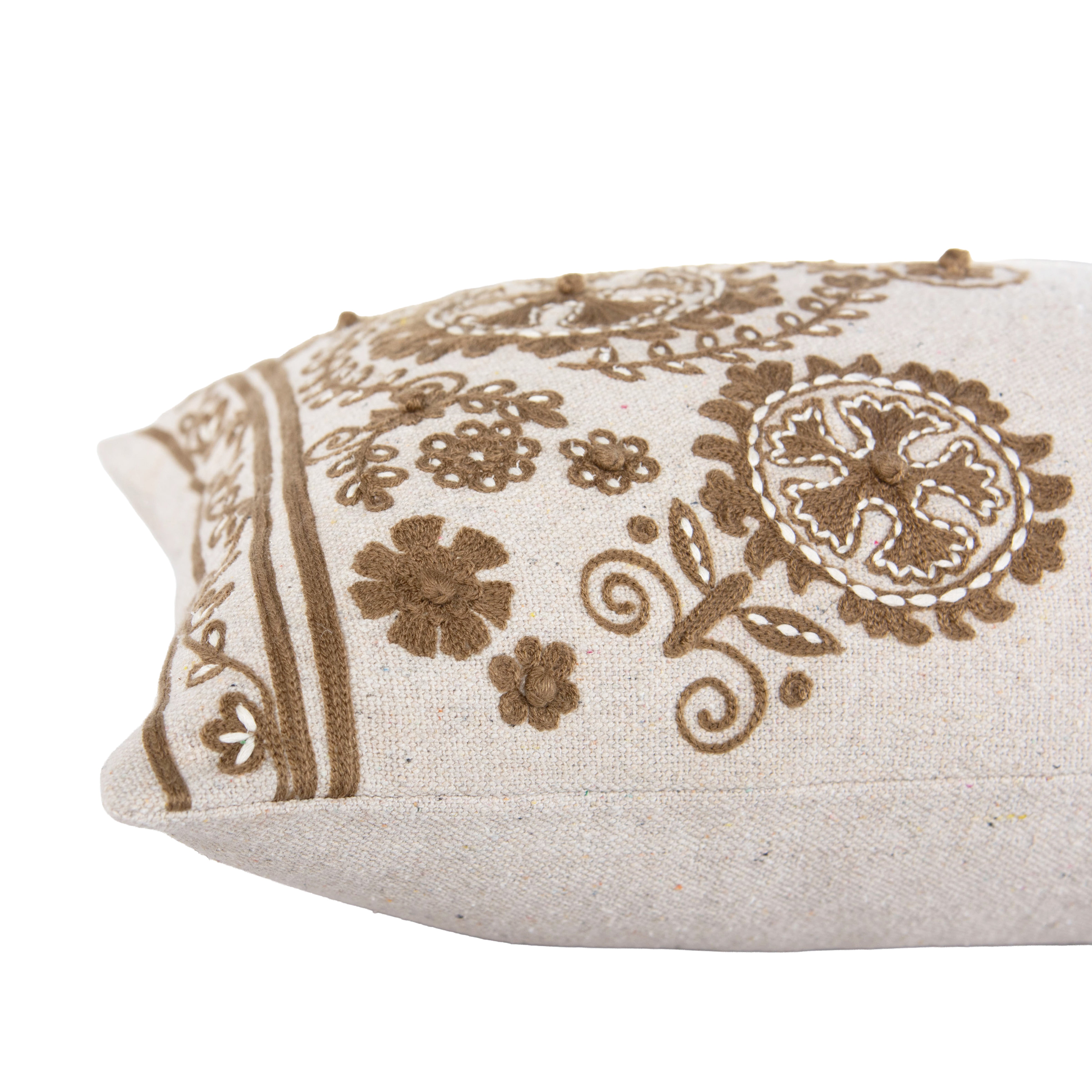 Tamsin Floral Border Lumbar Pillow