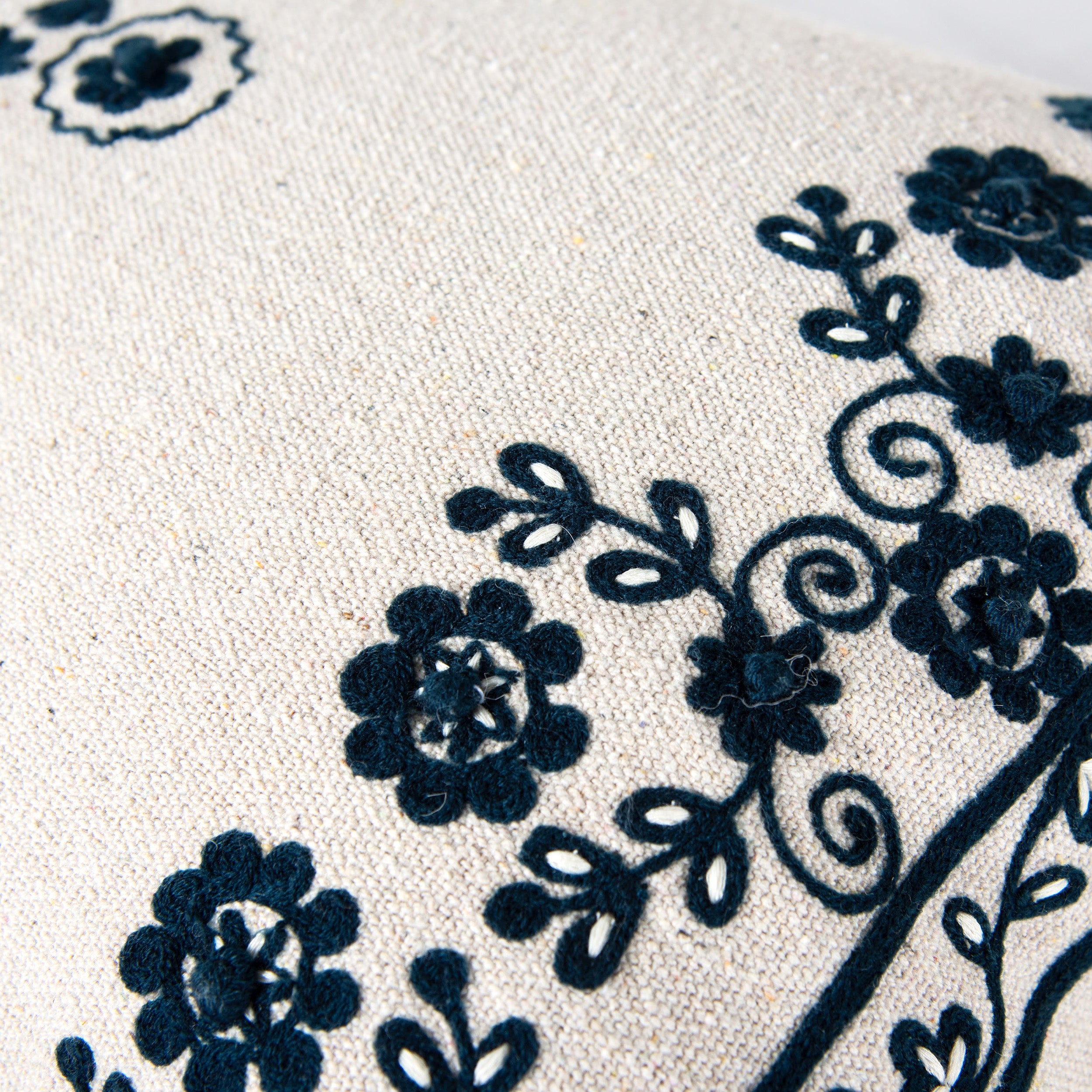 Tamsin Floral Border Lumbar Pillow