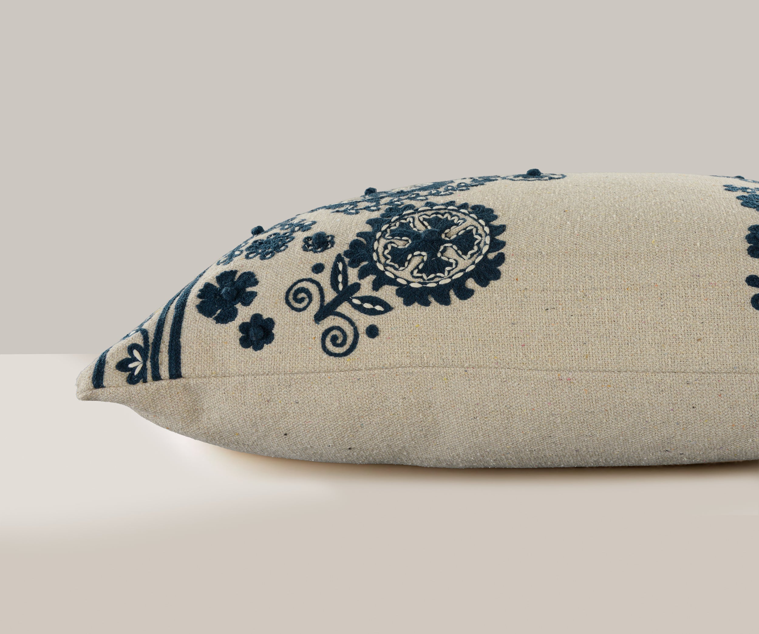 Tamsin Floral Border Lumbar Pillow
