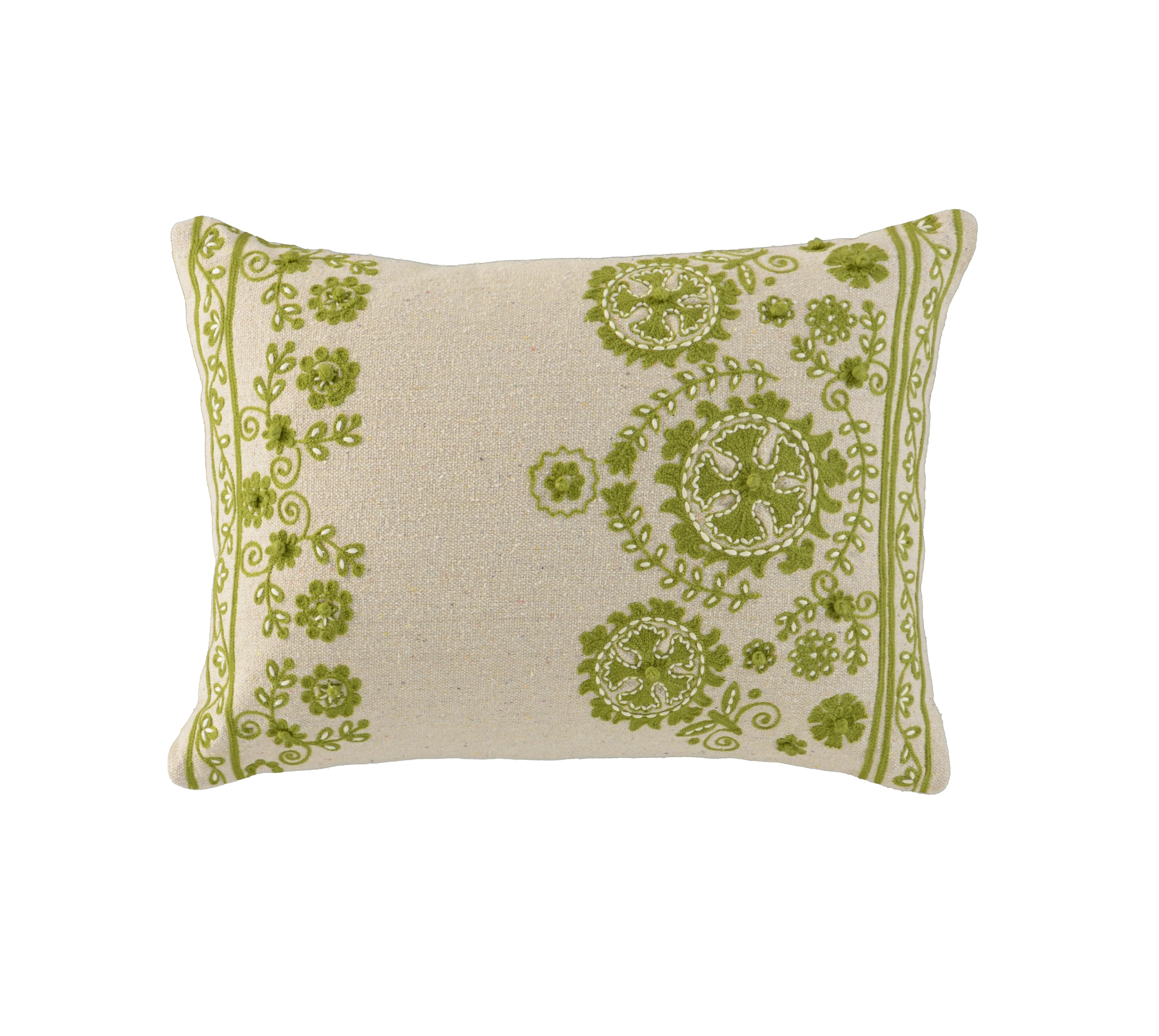Tamsin Floral Border Lumbar Pillow