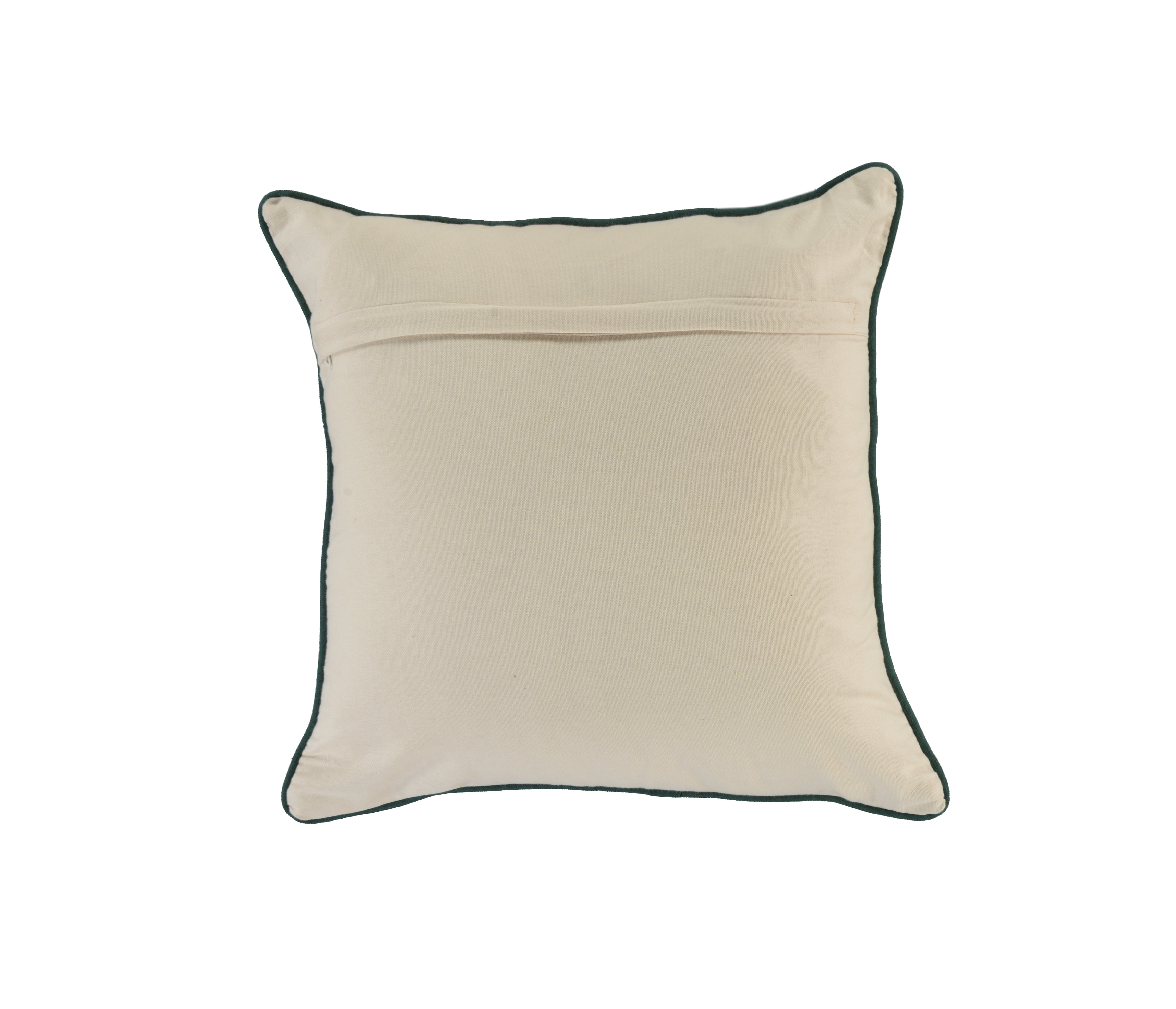 Roscoe Embroidered Leaf Tile Pillow