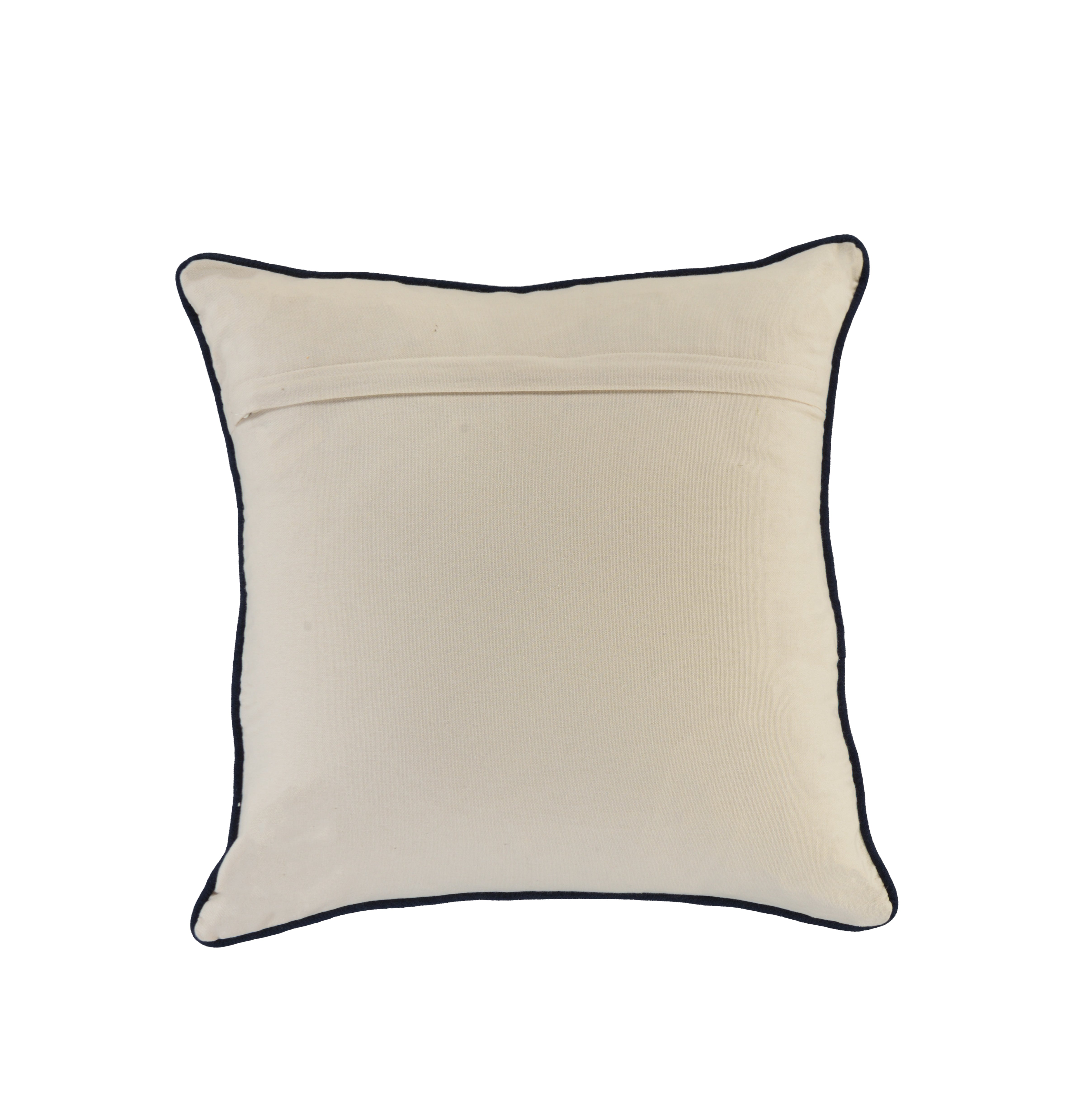 Roscoe Embroidered Leaf Tile Pillow