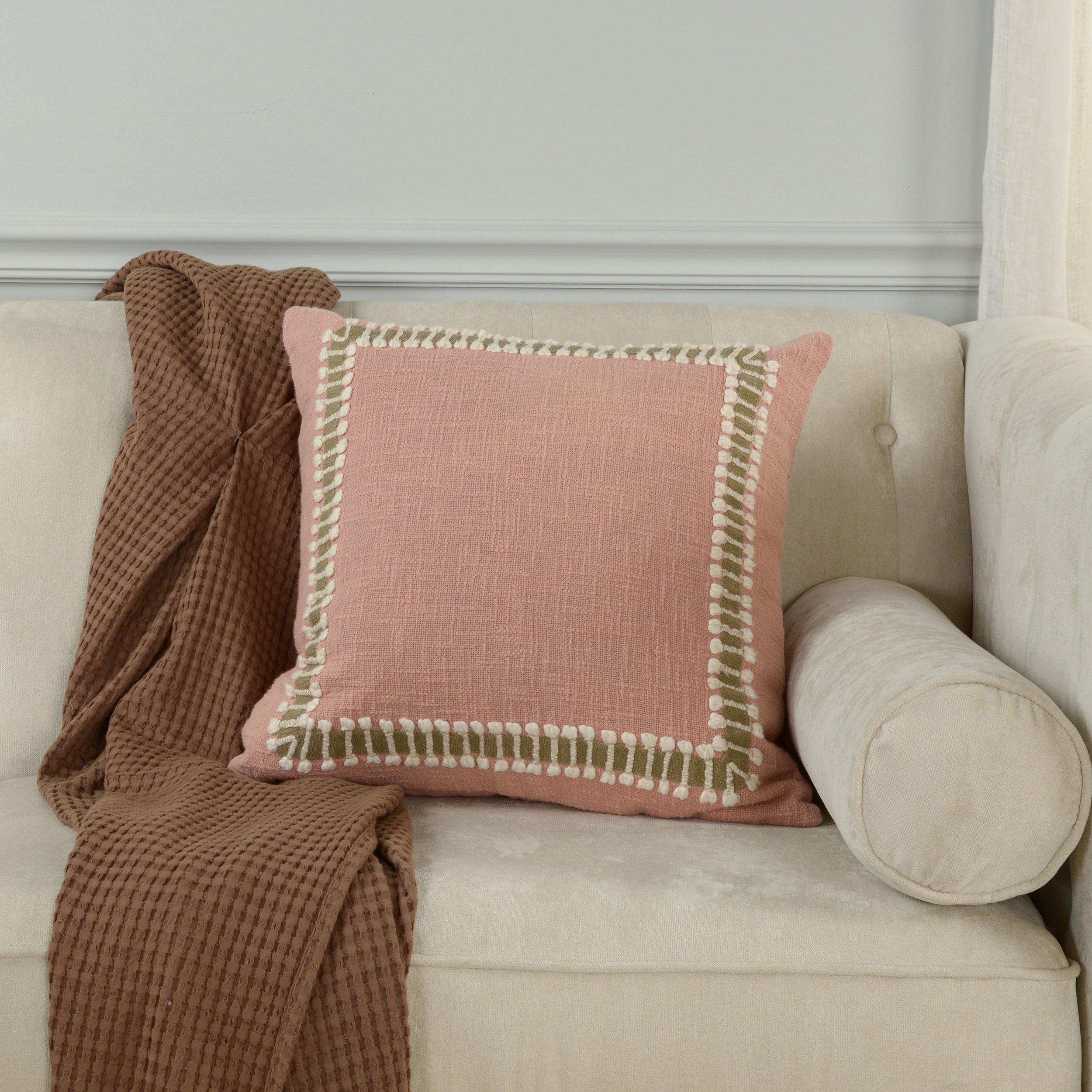Keaton Woven Border Pillow