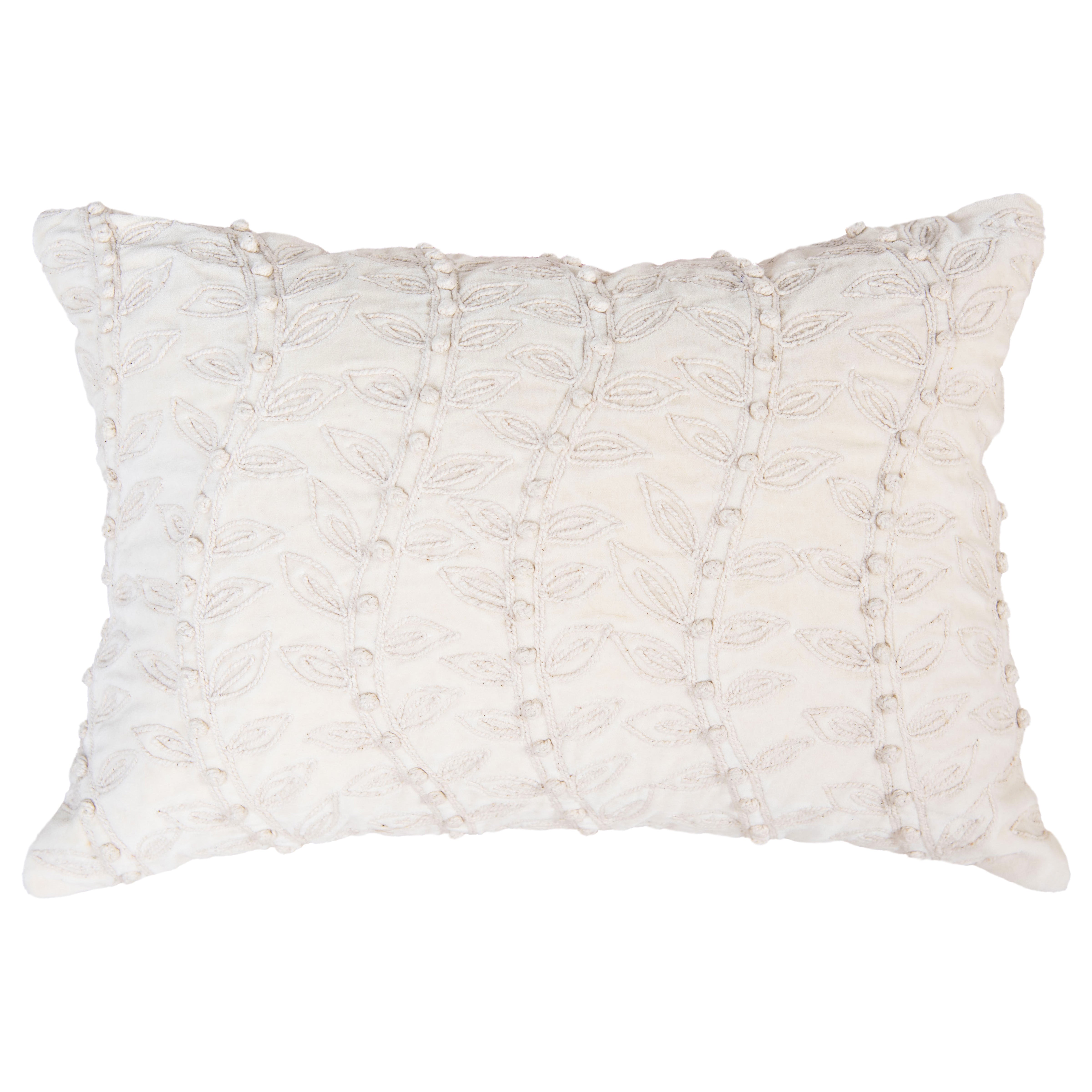Blythe Embroidered Vine Lumbar Pillow