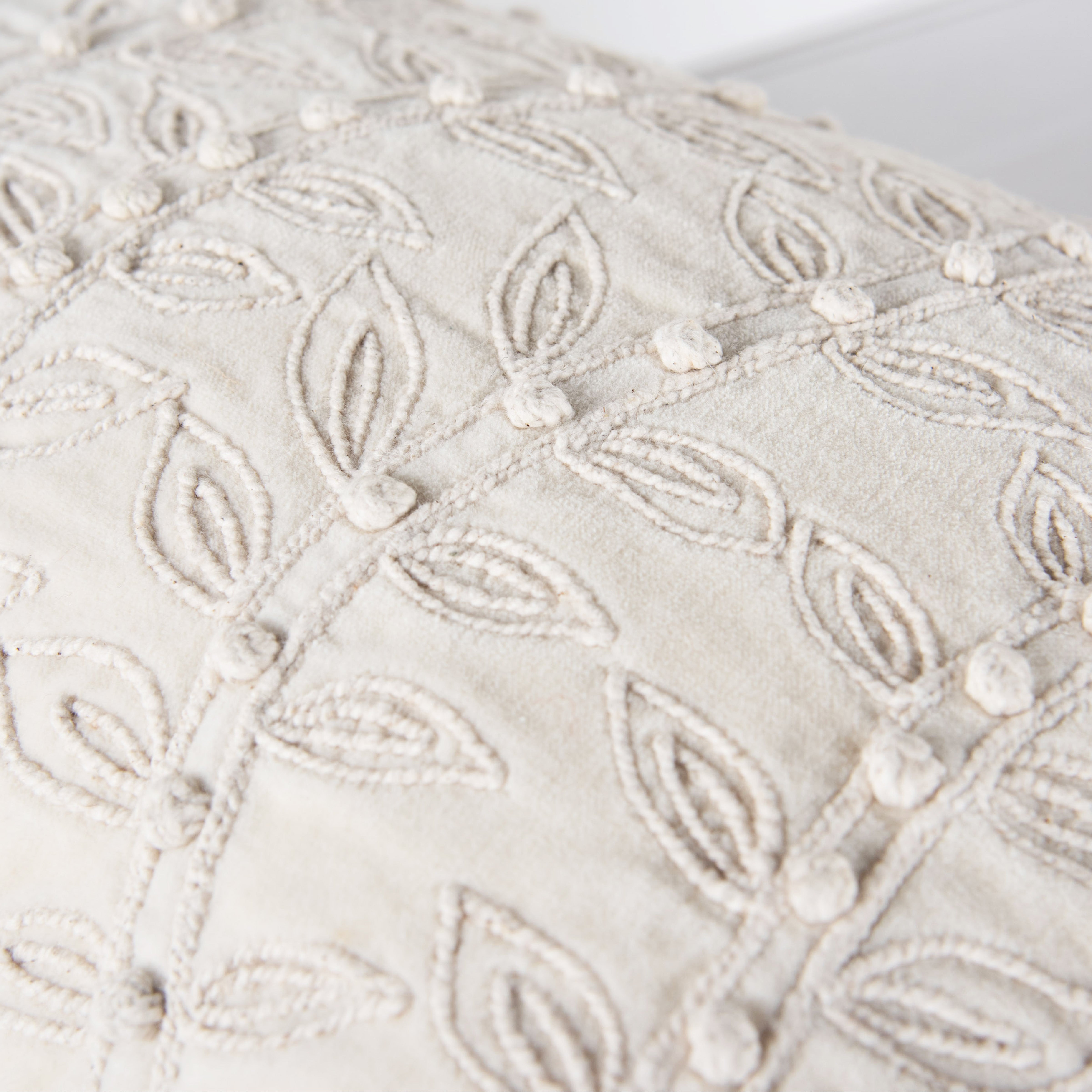 Blythe Embroidered Vine Lumbar Pillow