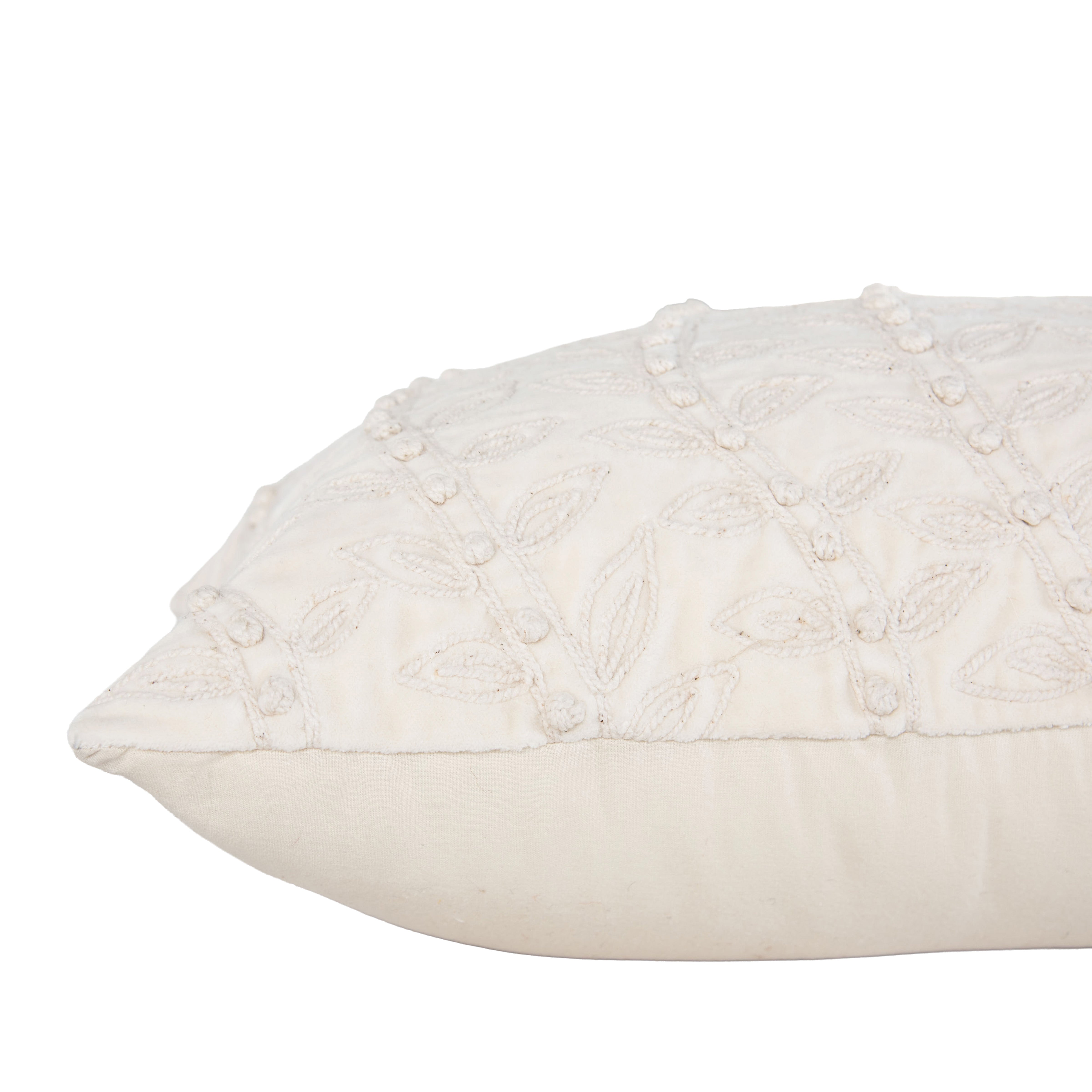 Blythe Embroidered Vine Lumbar Pillow