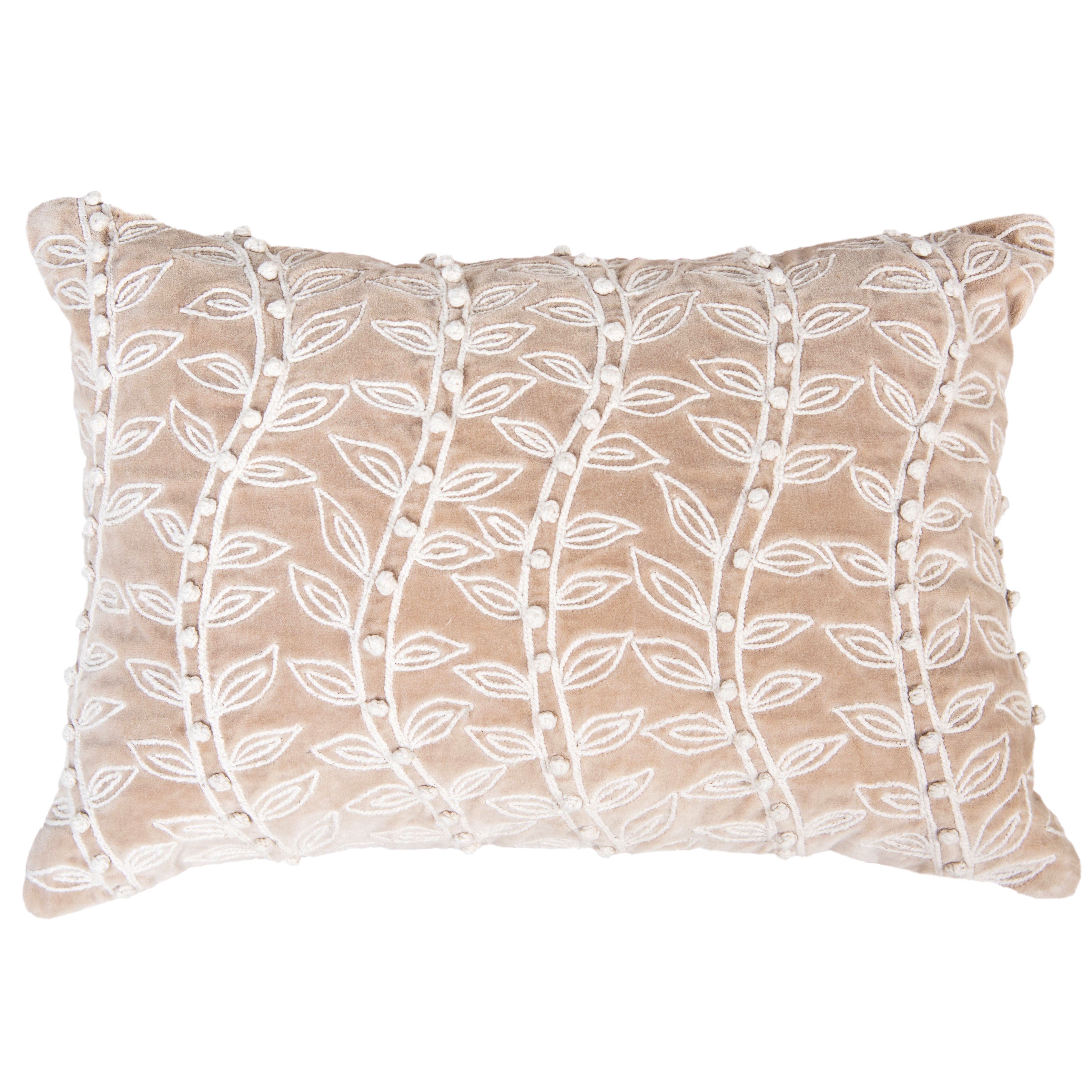 Blythe Embroidered Vine Lumbar Pillow